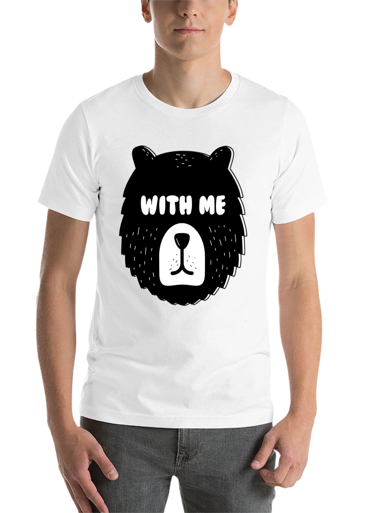 Black Bear With Me Graphic Tee - Fun & Stylish! view 14
