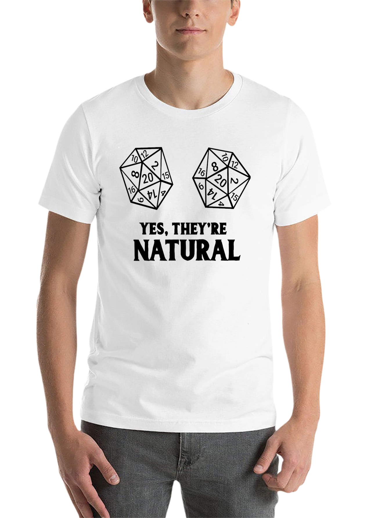 Black Yes, They're Natural Funny RPG T-Shirt view 14