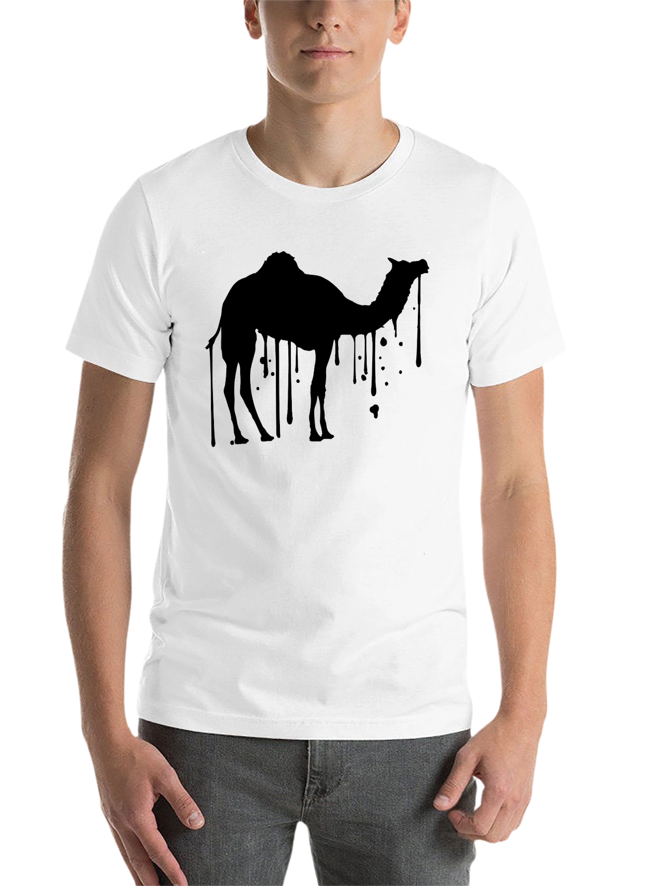 Black Camel Graphic Tee - Black Cotton Blend view 14