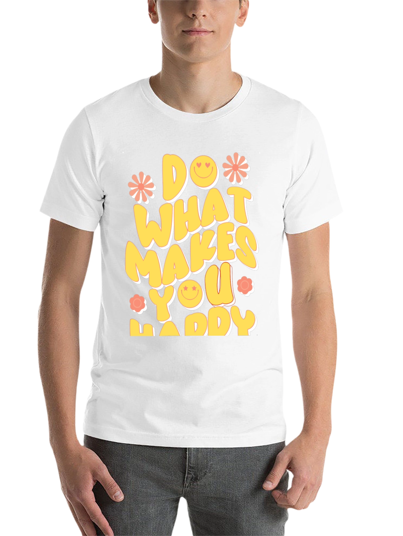 Black Do What Makes You Happy Graphic Tee view 14