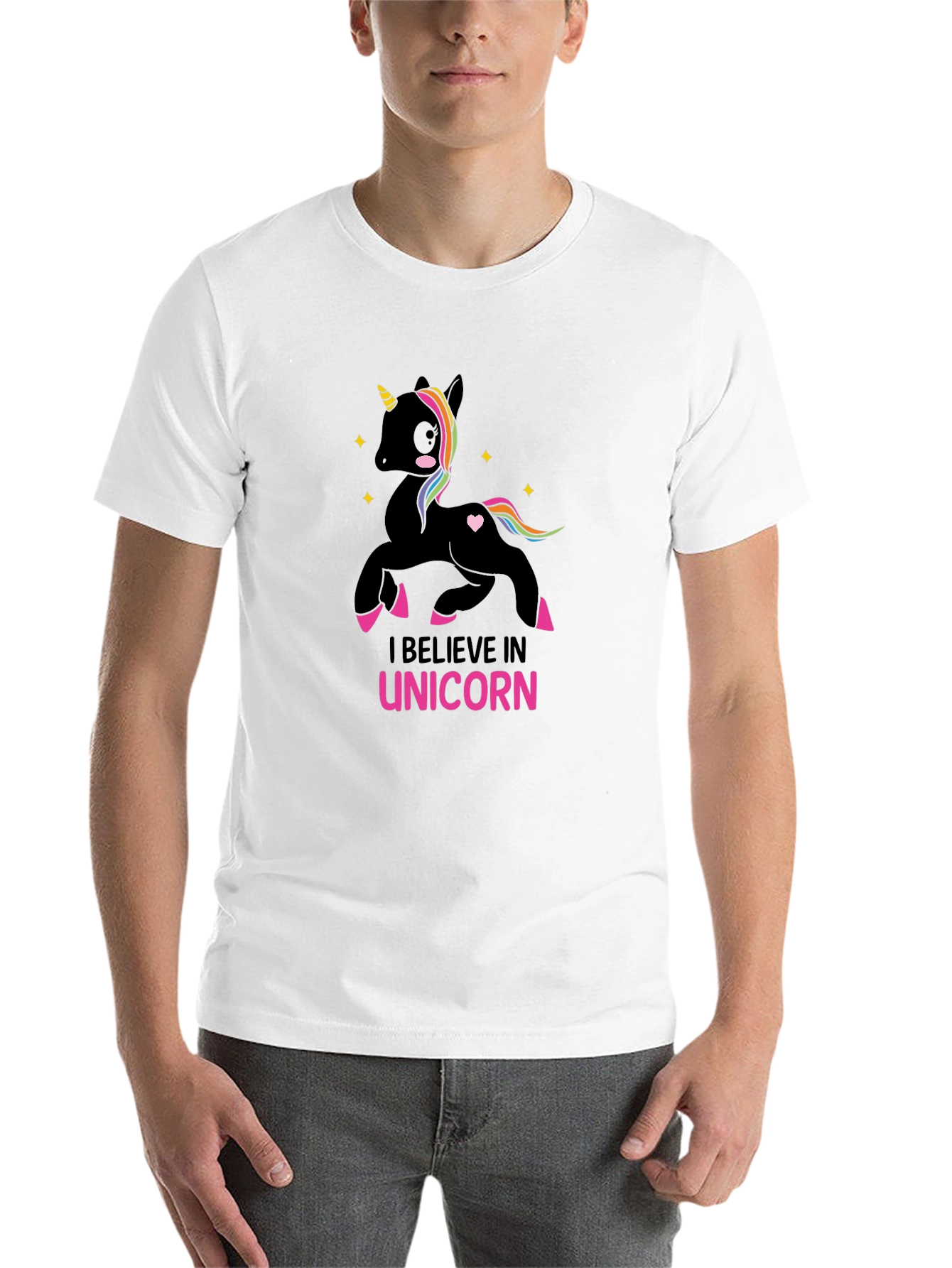 I Believe in Unicorn Black T-Shirt - 14