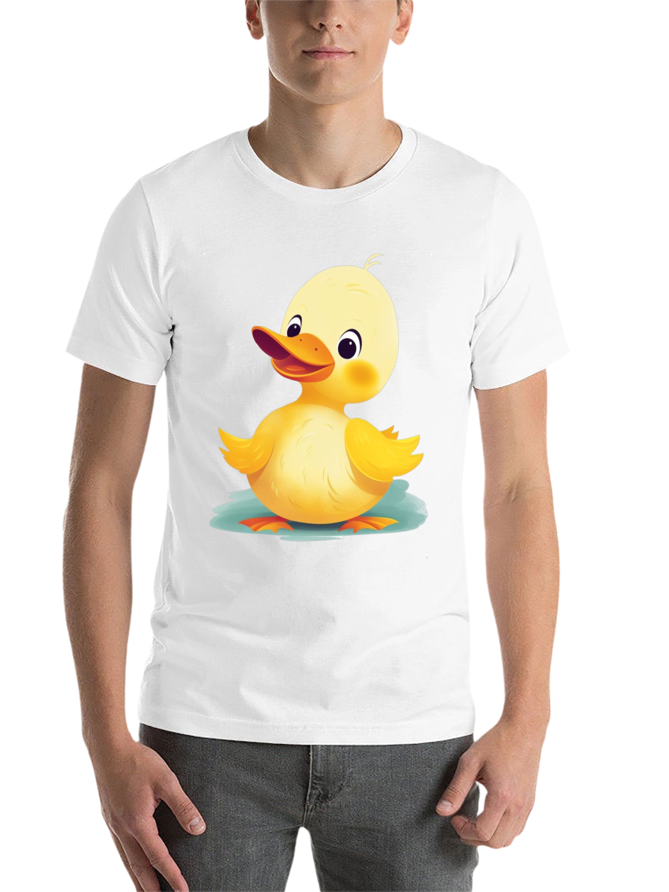 Black Cute Duckling Graphic T-Shirt - Soft Cotton Blend view 14