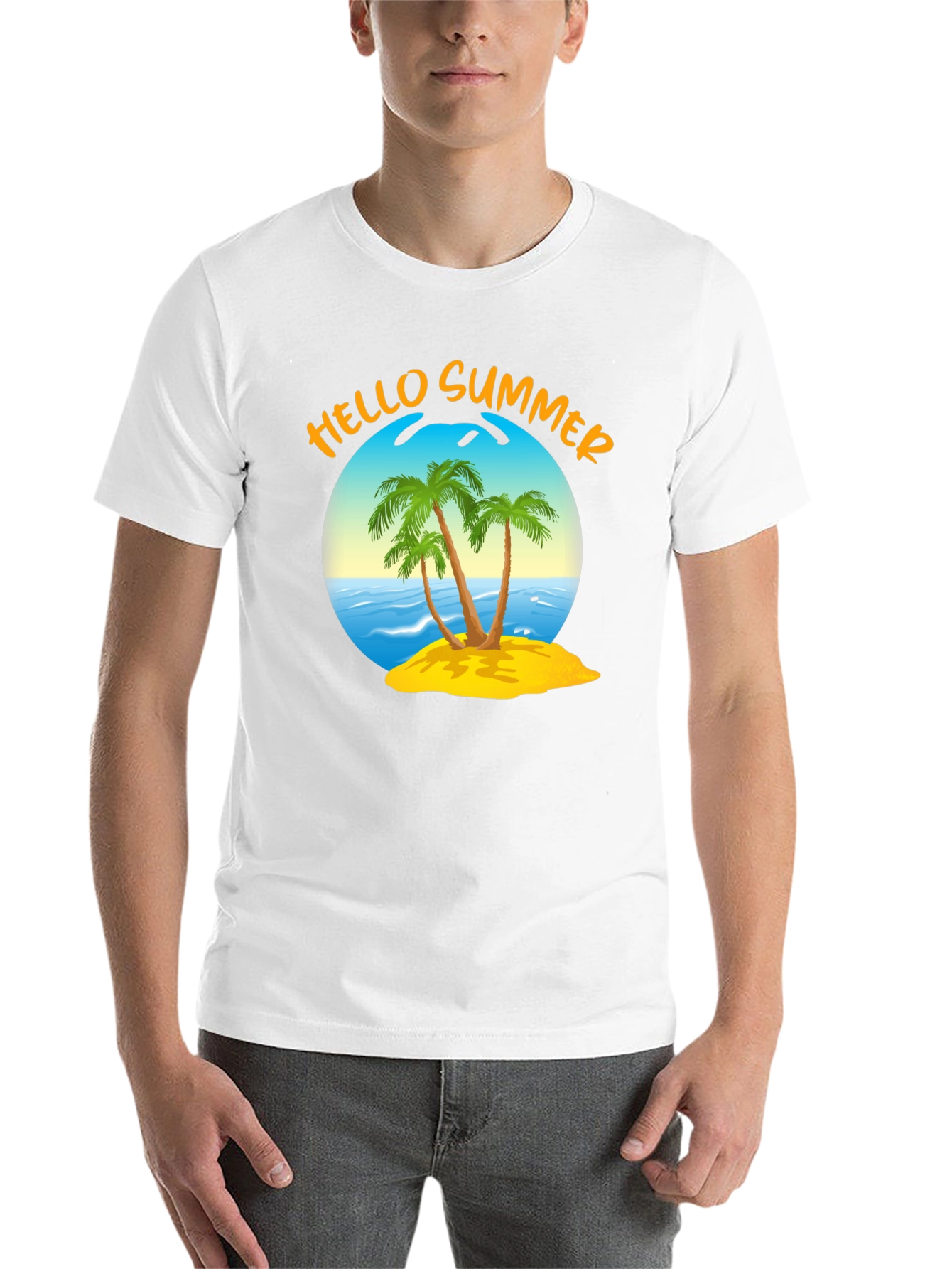 Black Hello Summer Graphic T-Shirt view 14