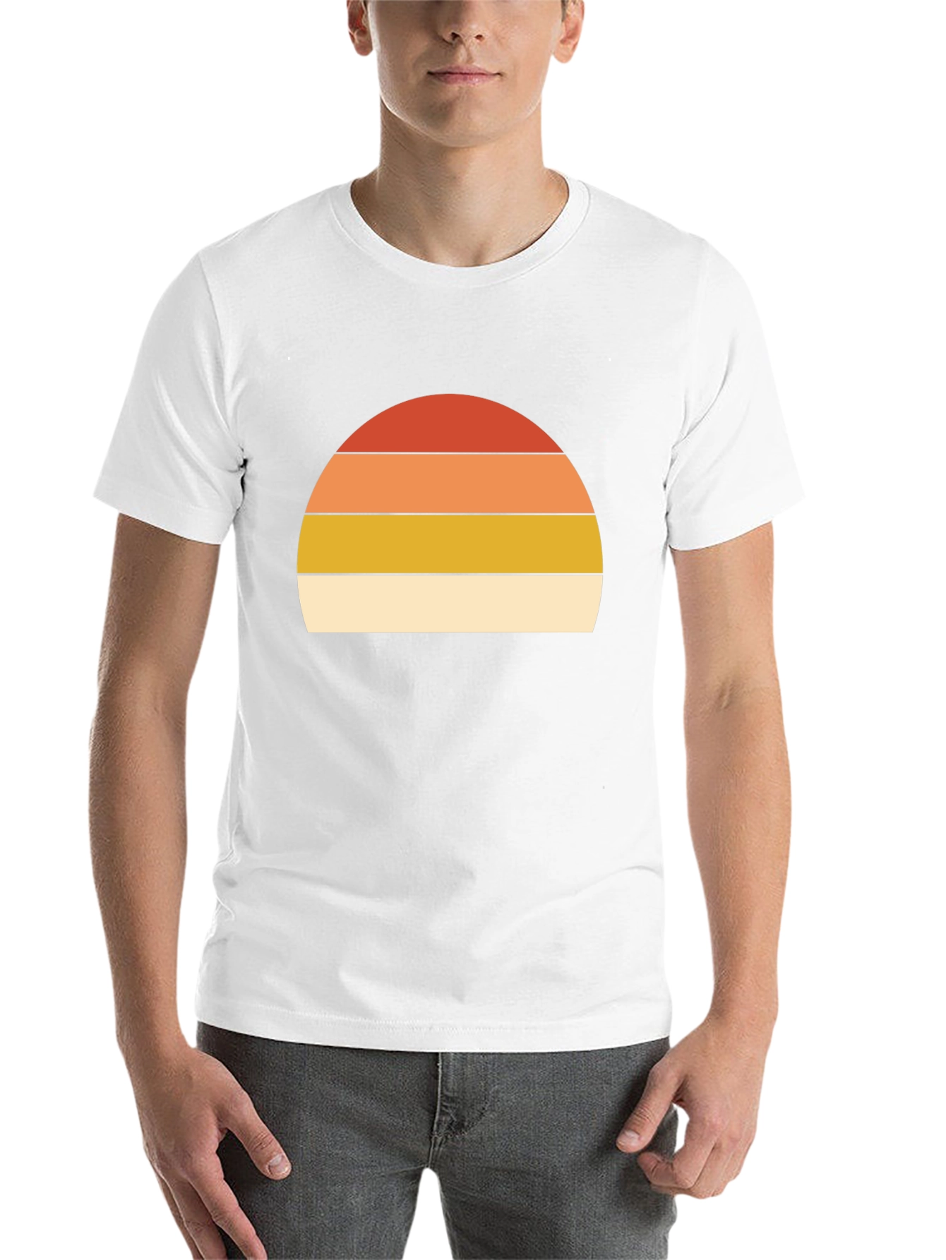 Black Retro Sunset Graphic T-Shirt - Short Sleeve view 14