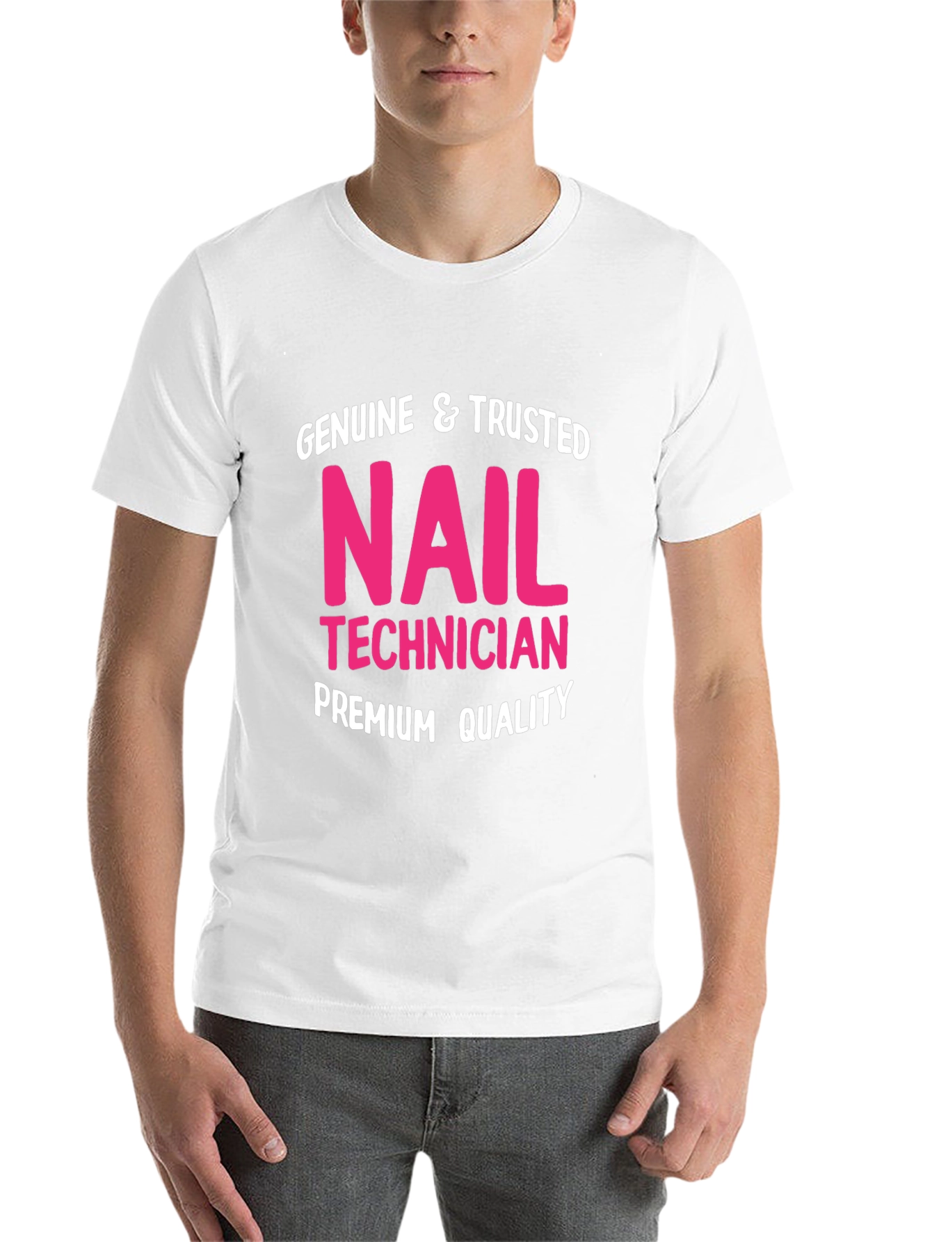 Black Genuine Nail Technician Premium Quality T-Shirt view 14