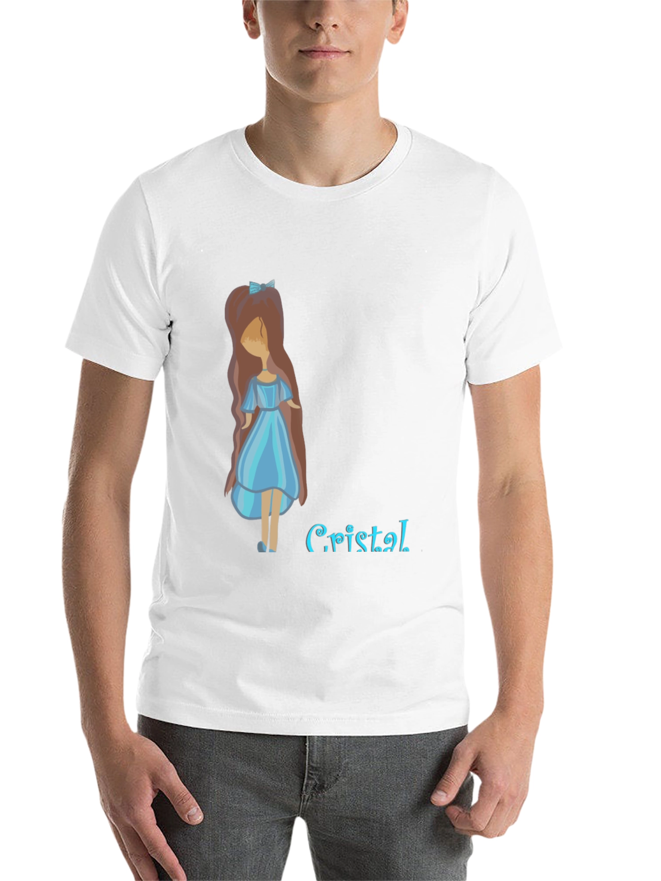 Black Girl with Blue Dress T-Shirt view 14