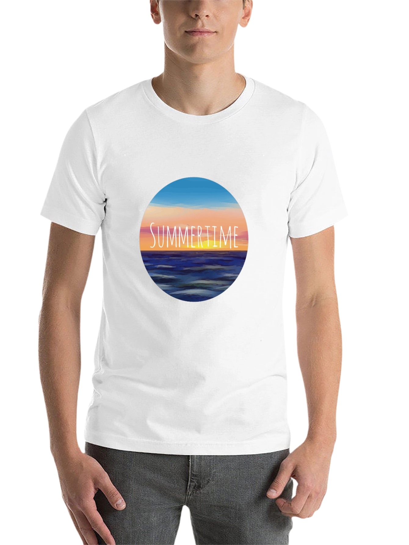 Black Summertime Horizon Graphic Tee view 14