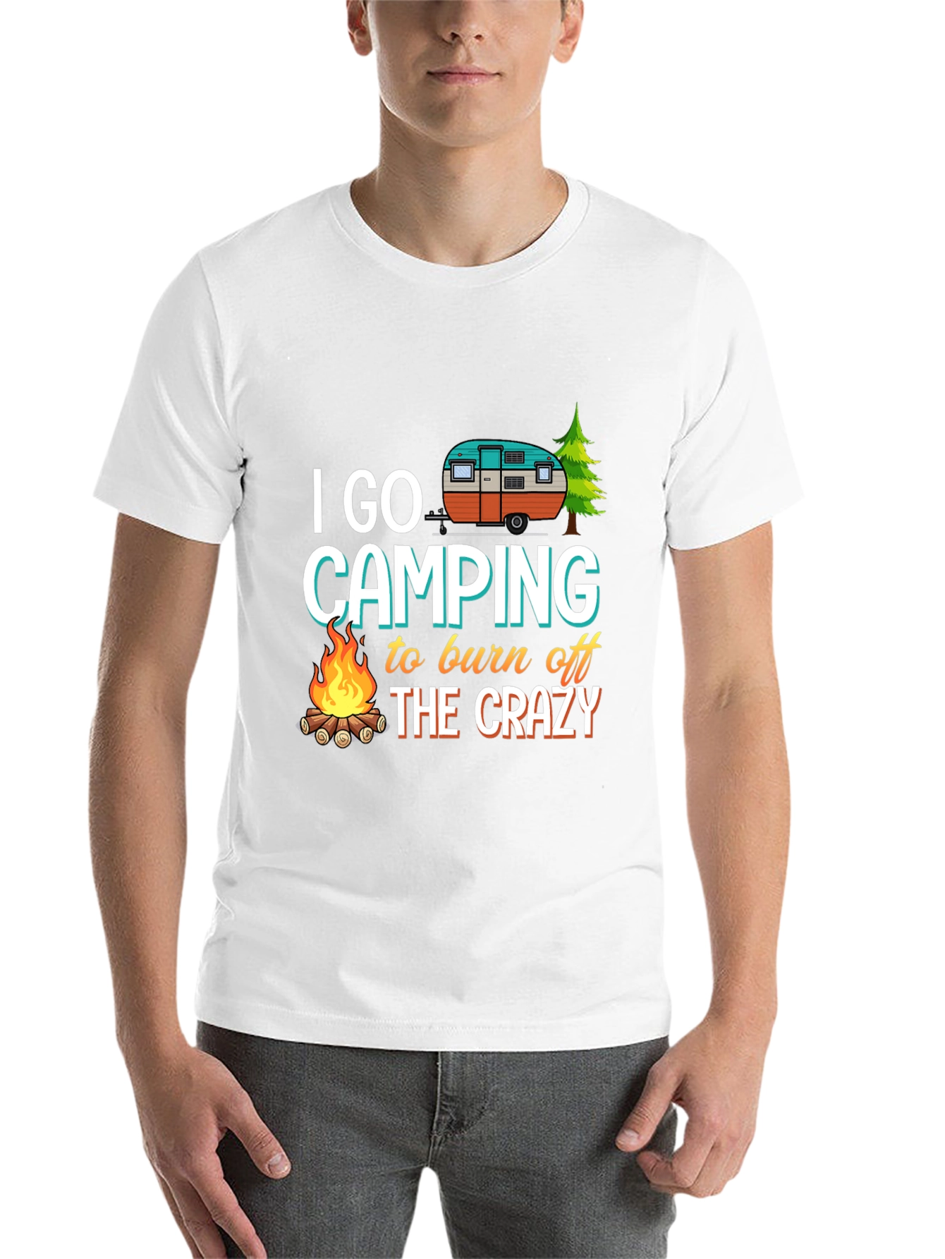 Black Camping Crazy Burn Off T-Shirt view 14
