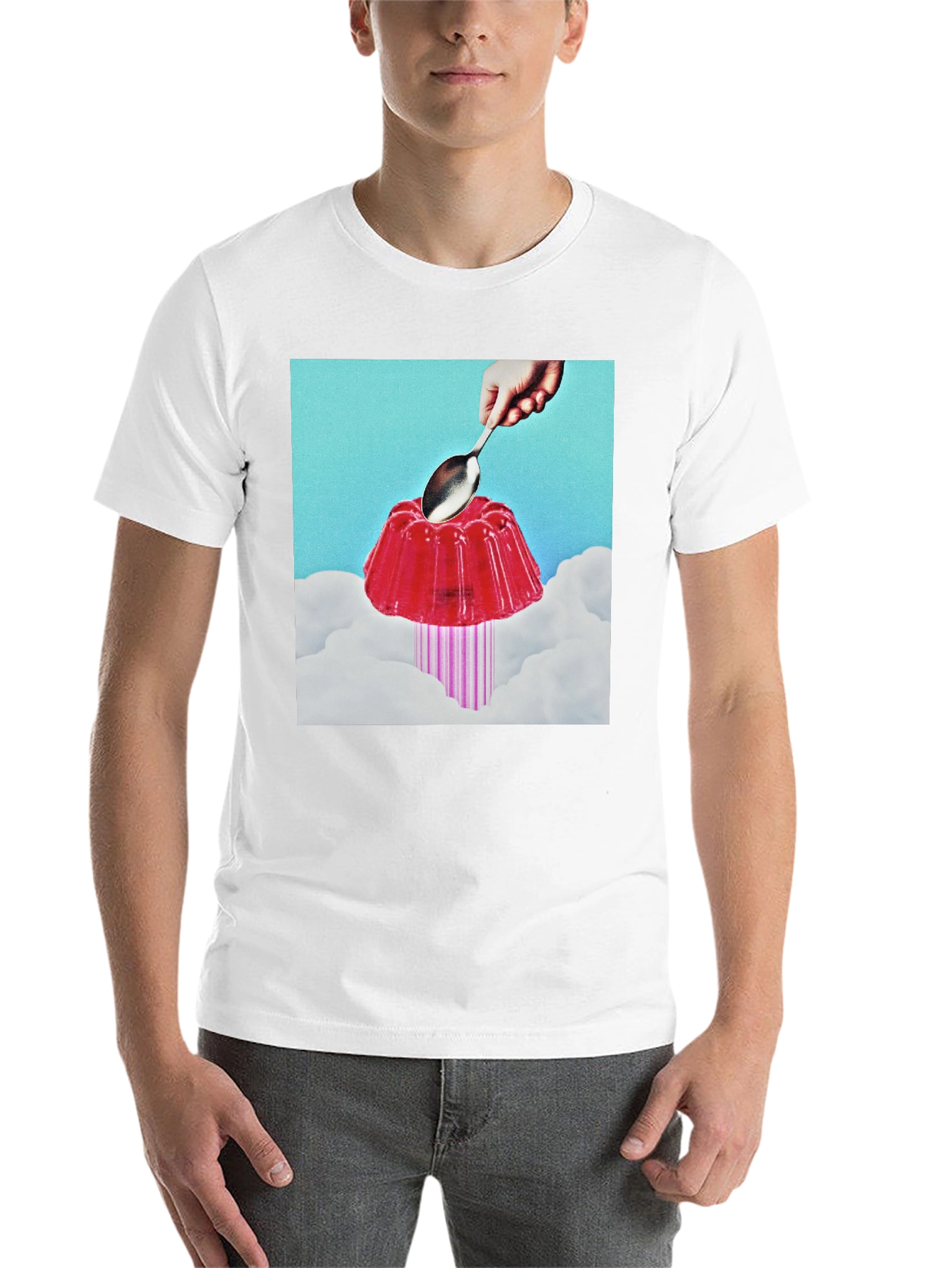 Black Surreal Jelly Dessert T-Shirt view 14
