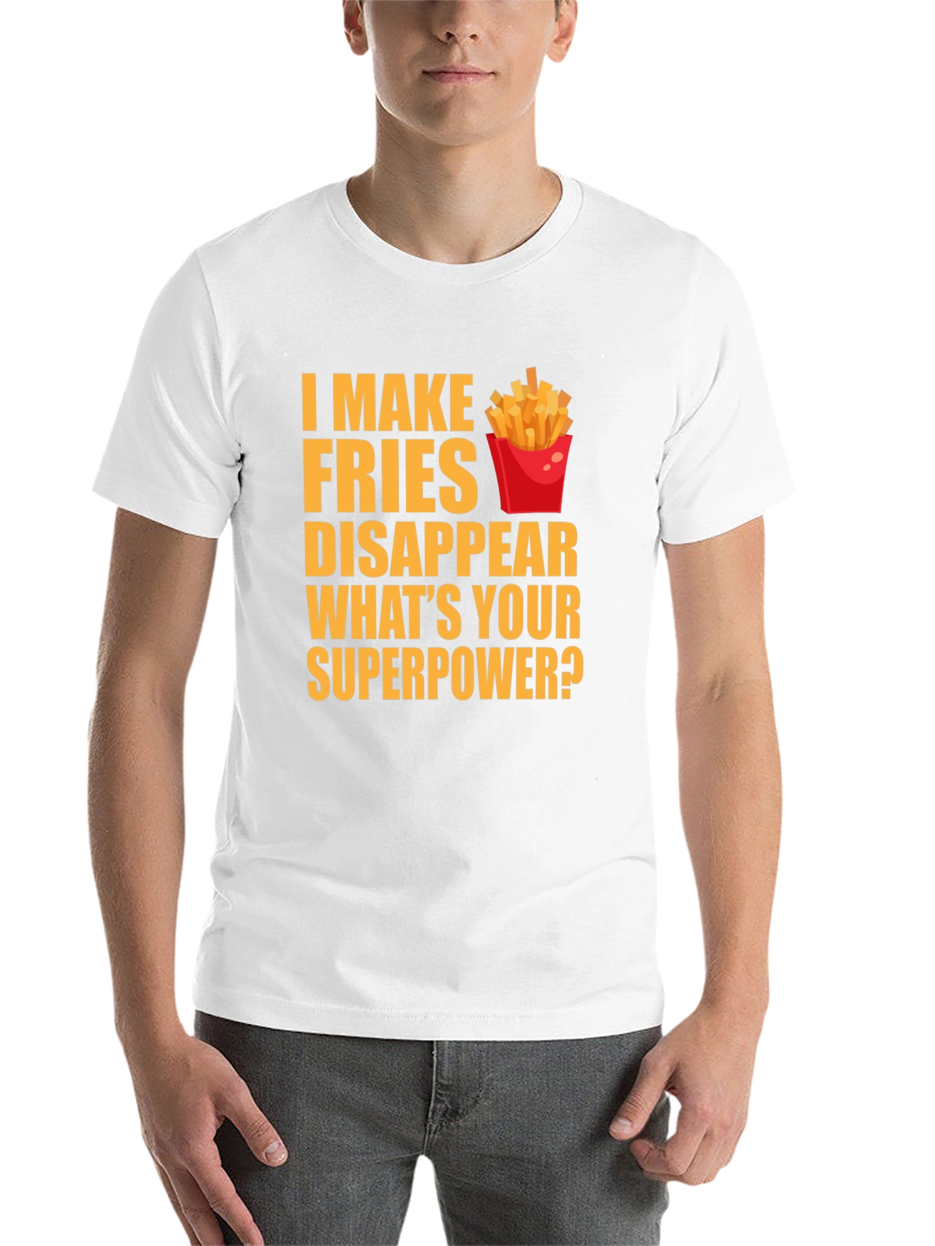 Black Fries Superpower T-Shirt view 14