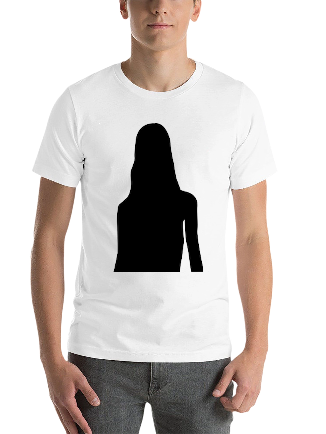 Black Silhouette Graphic Tee - Modern Style, Soft Fabric view 14