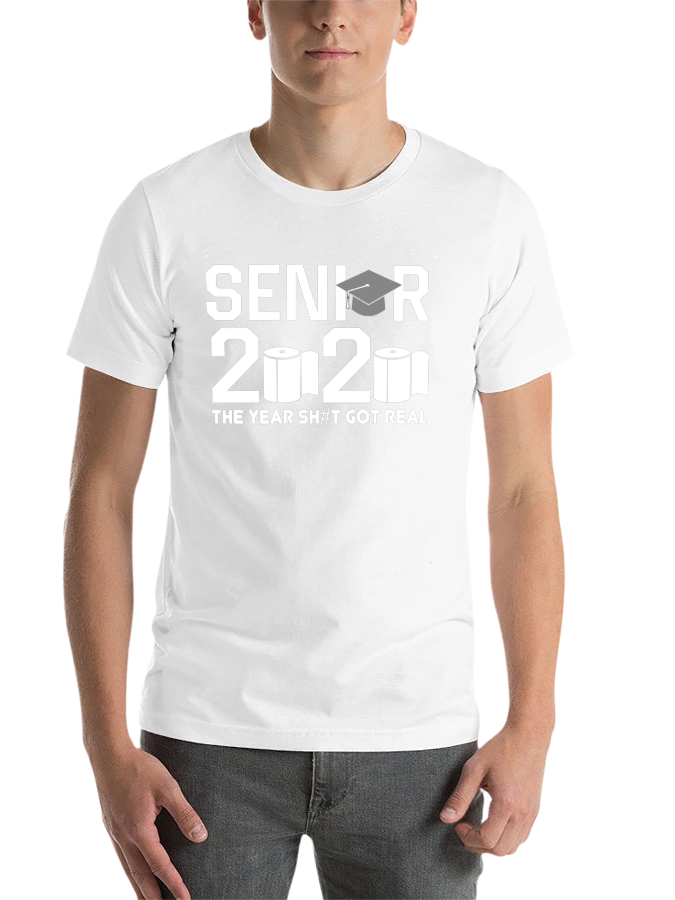 Black Senior 2020 Toilet Paper Black T-Shirt view 14