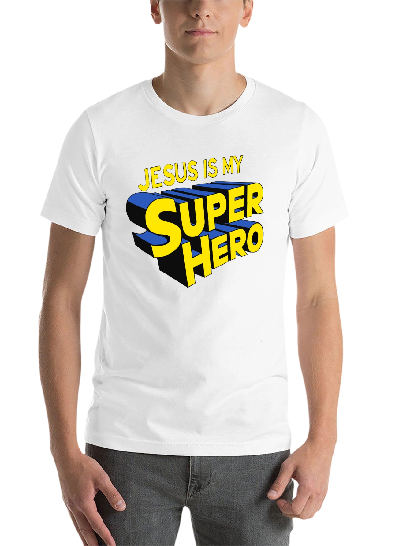 Black Jesus Is My Superhero Black Graphic Tee view 14