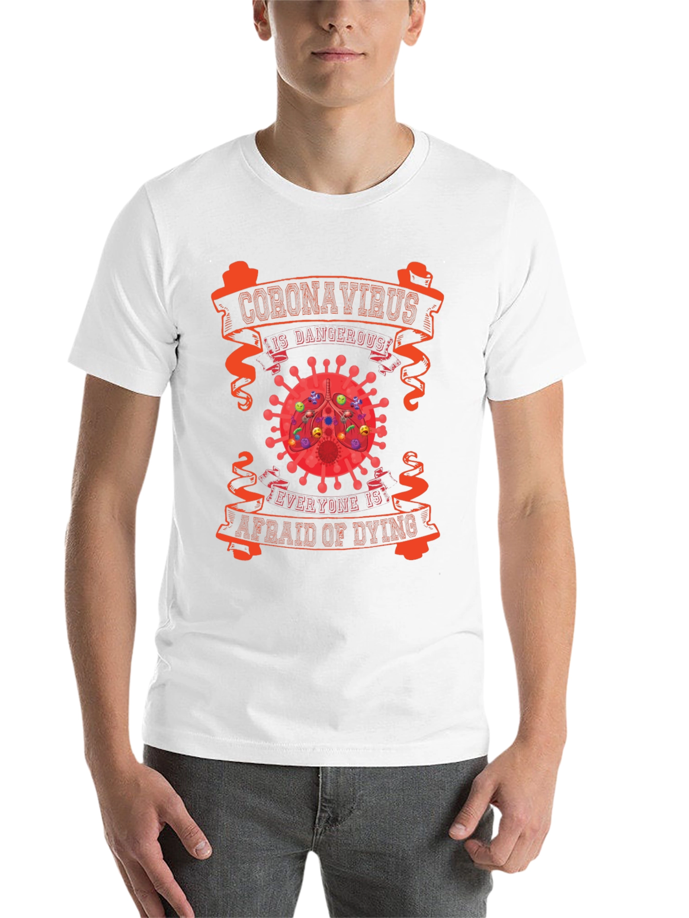 Black Coronavirus Dangerous T-Shirt view 14