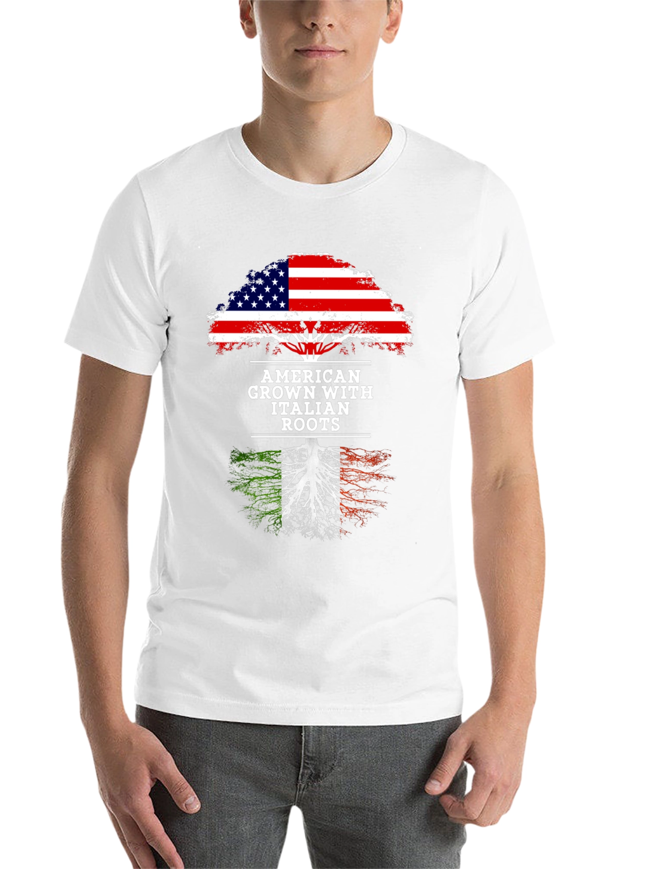 American Grown with Italian Roots T-Shirt - 14