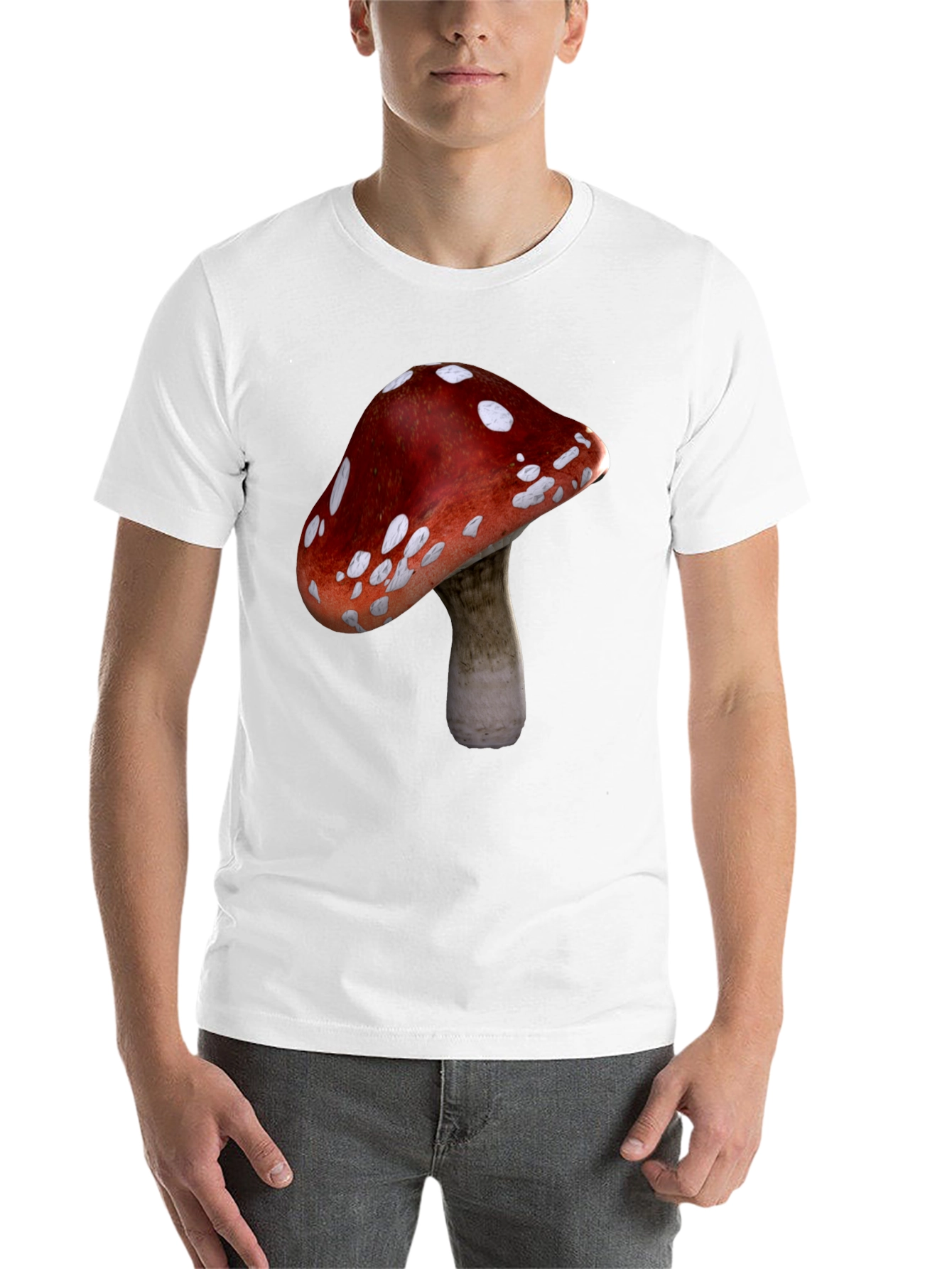 Black Mushroom Graphic Black T-Shirt view 14