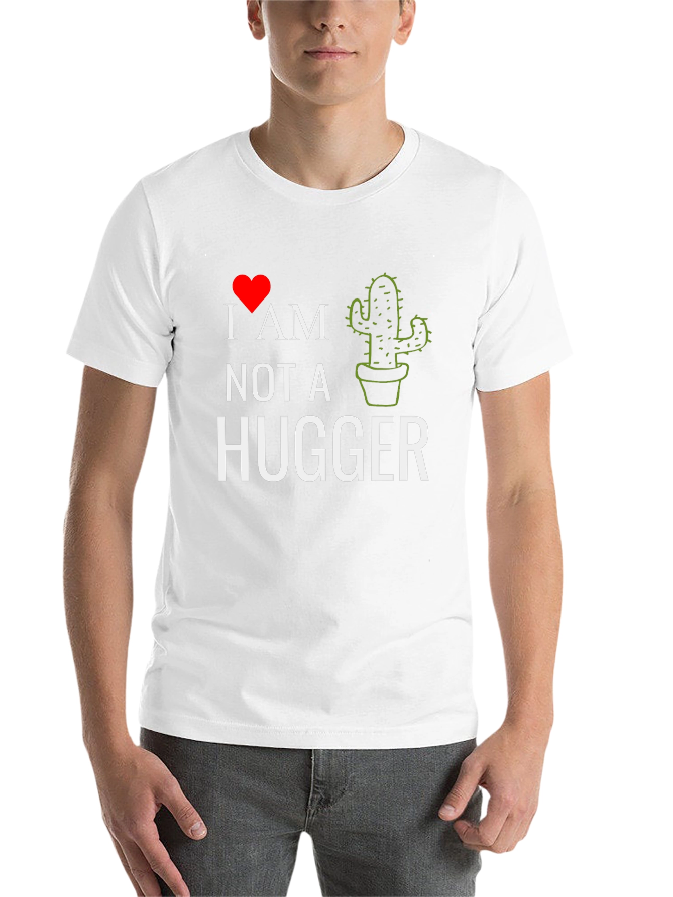 Black I Heart Cactus - Not A Hugger Tee view 14