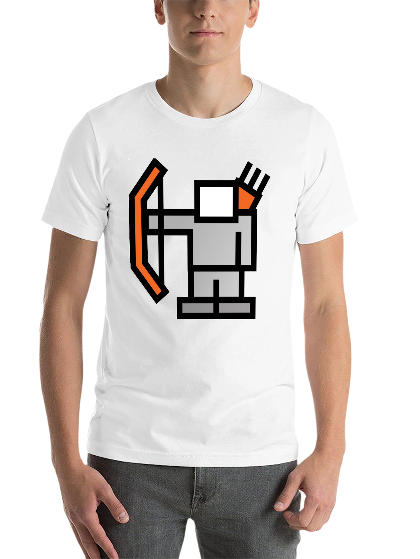 Black Pixel Archer Black T-Shirt view 14