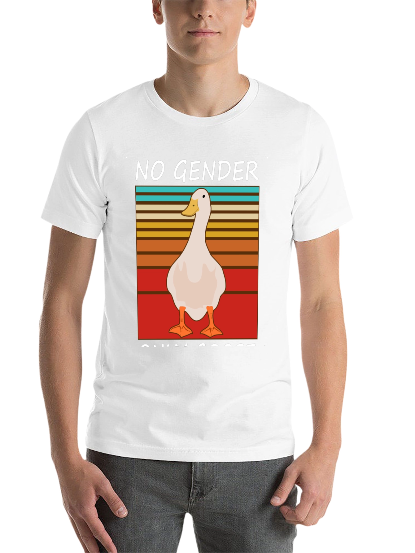 Black No Gender Only Goose T-Shirt view 14