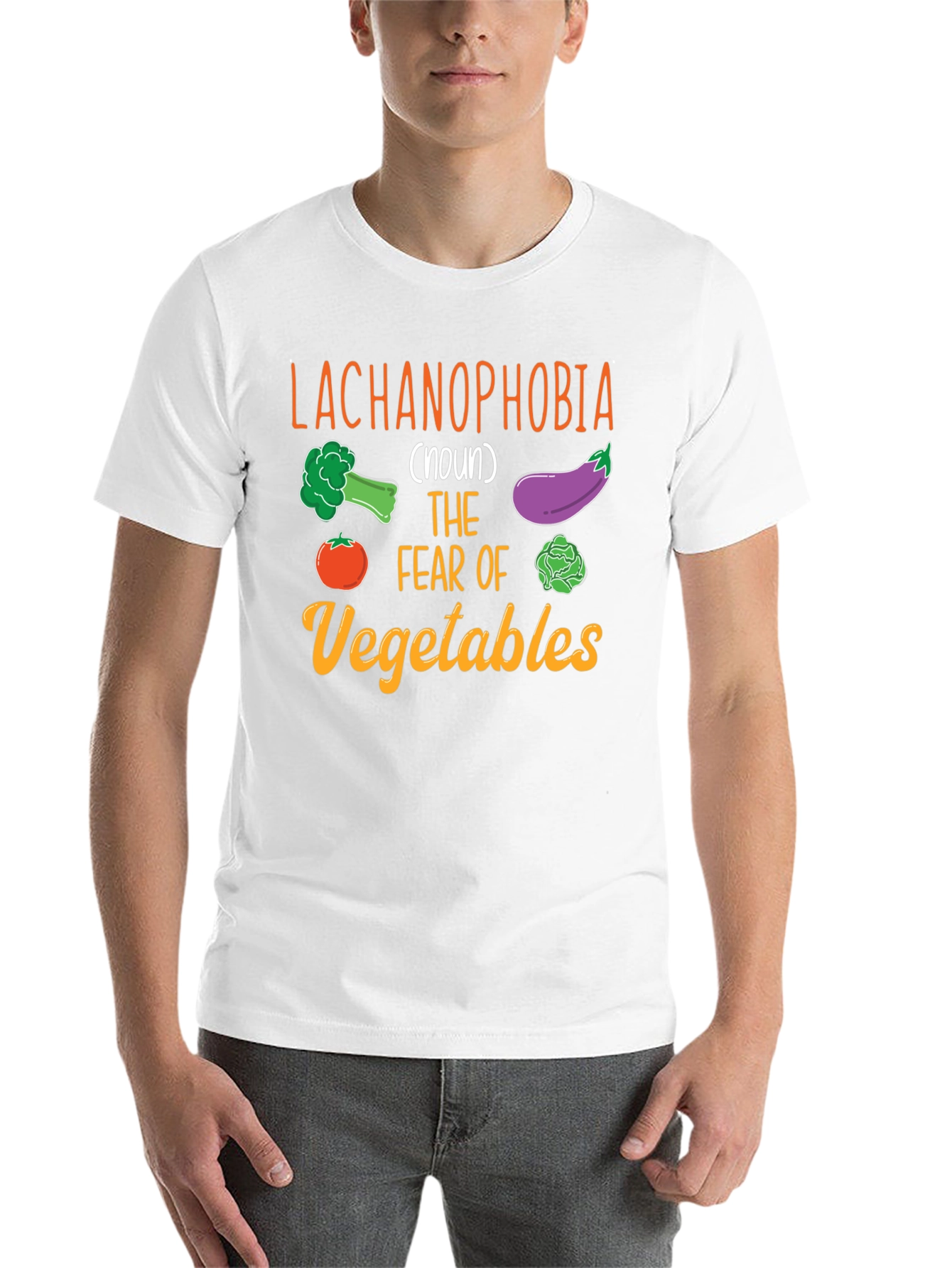 Black Lachanophobia Vegetable Fear T-Shirt view 14
