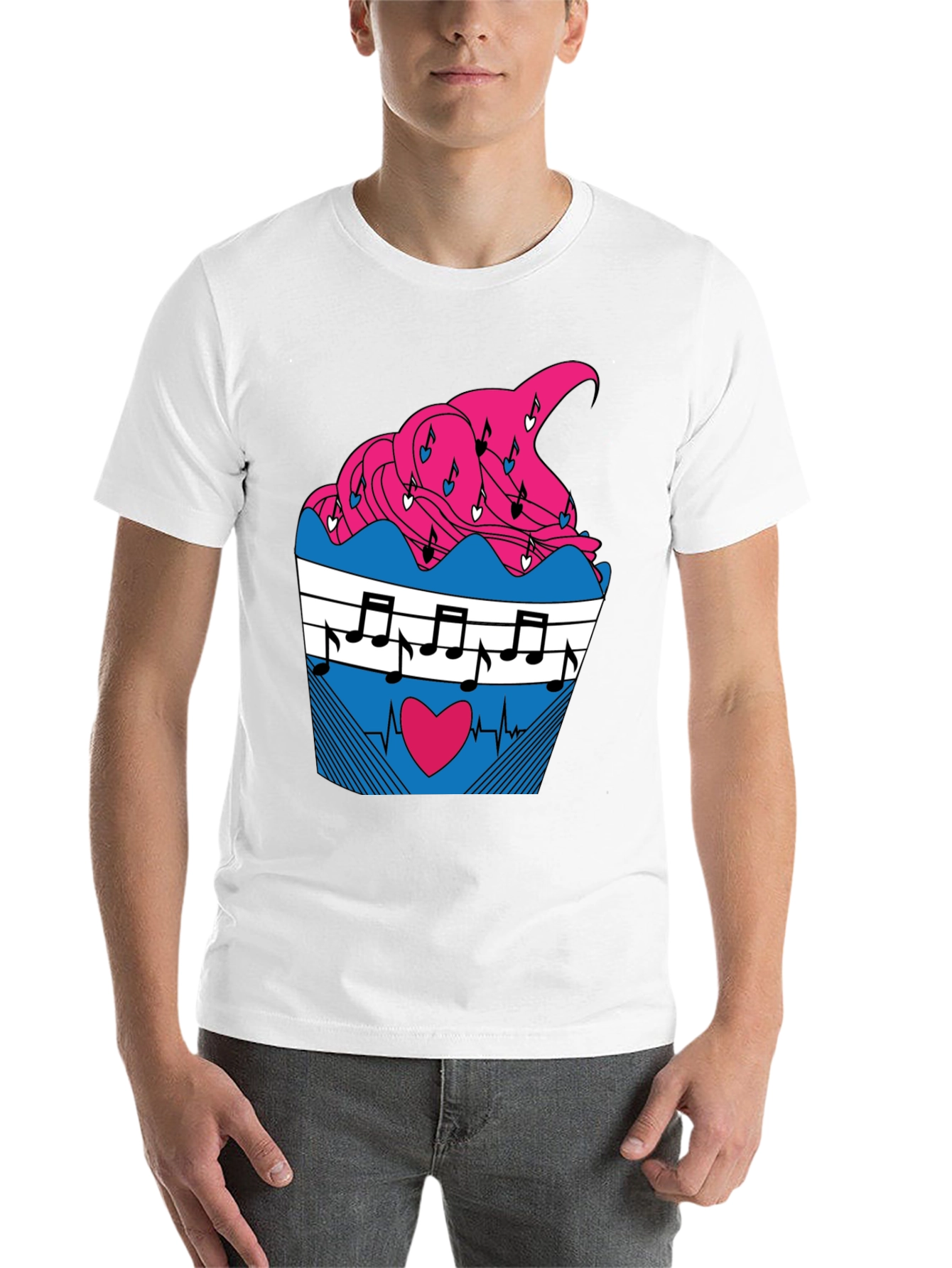 Black Music Heartbeat Cupcake Graphic Tee view 14