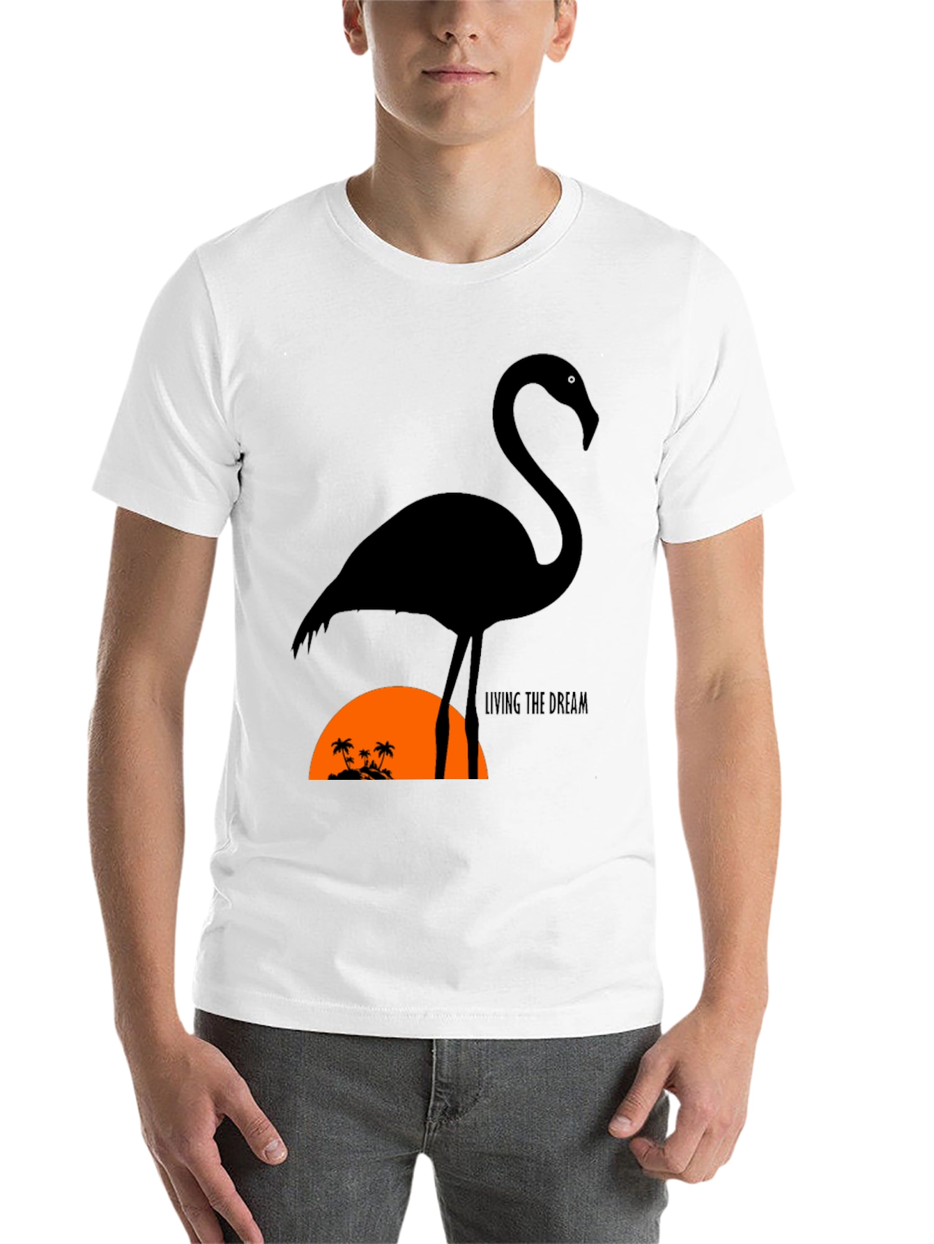 Black Flamingo Sunset Tee - Living The Dream view 14
