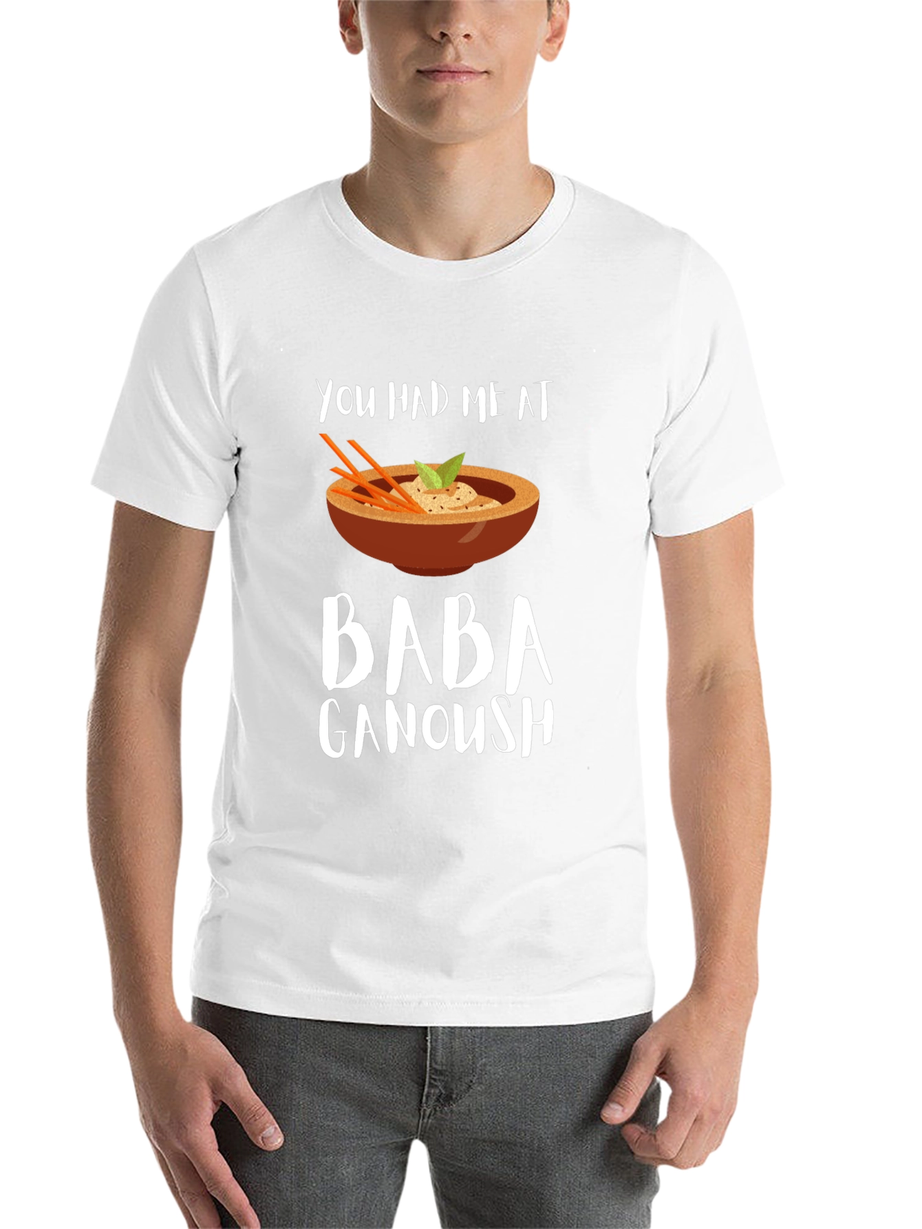Black Baba Ganoush T-Shirt - Foodie Humor view 14