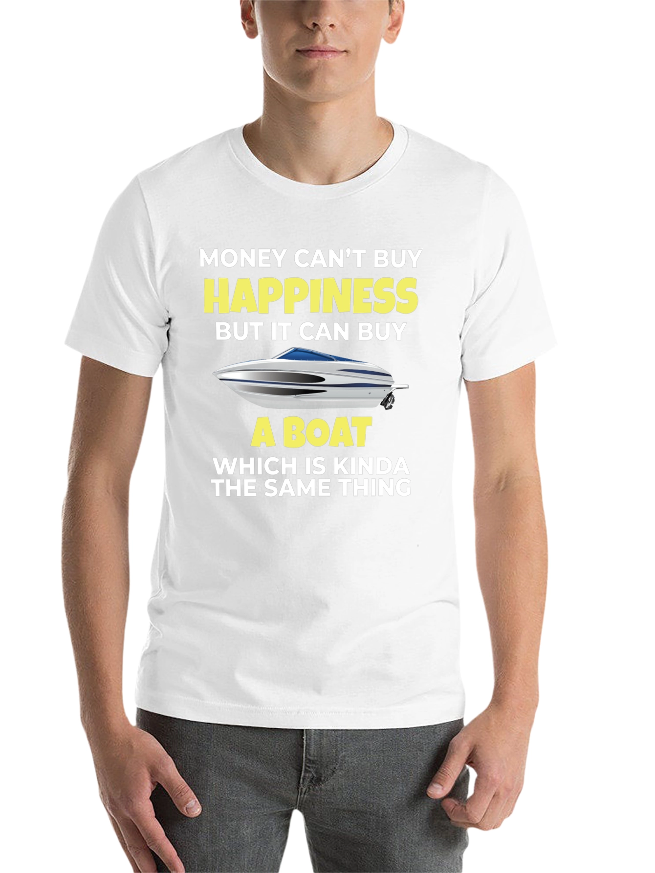 Black Money Can't Buy Happiness, Boat T-Shirt view 14