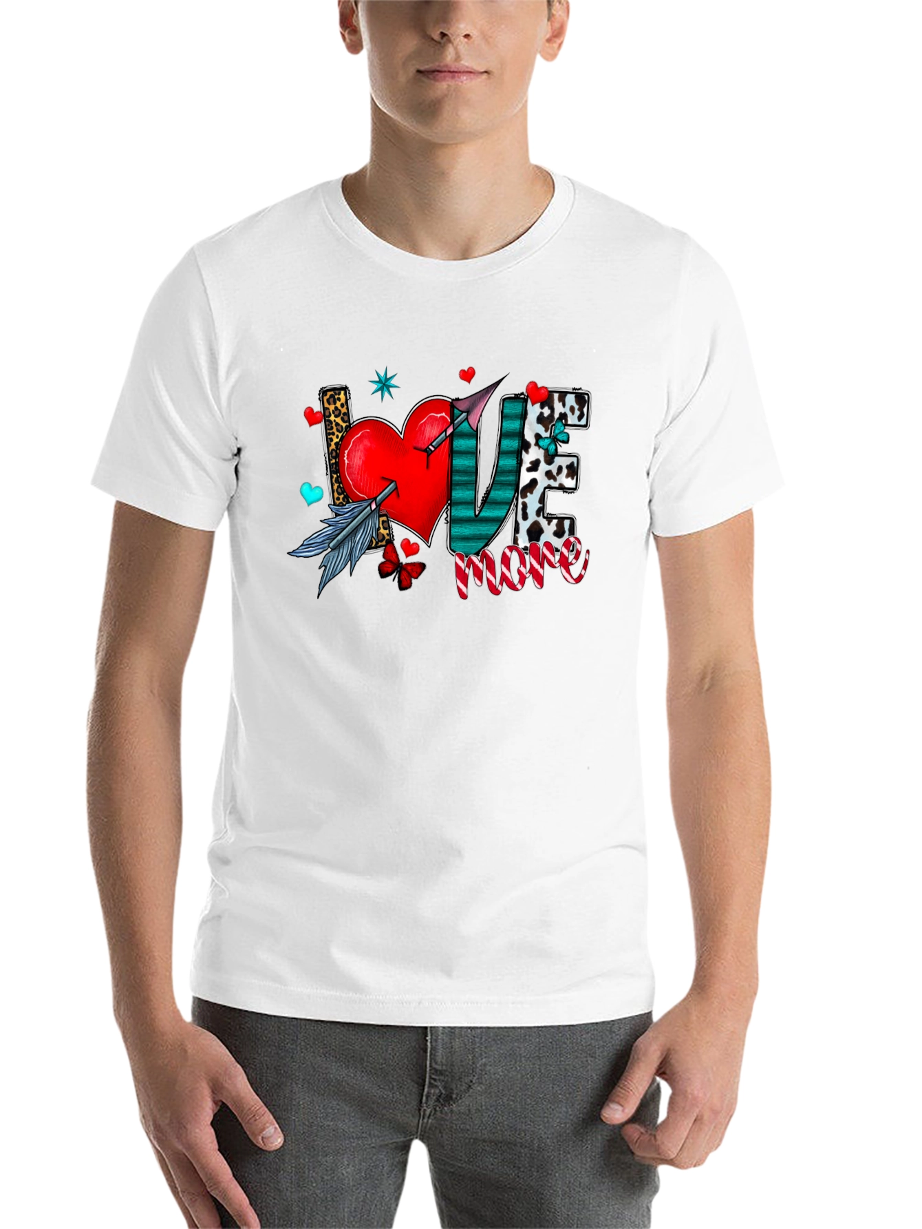 Black Love More Graphic T-Shirt - Trendy Casual Tee view 14