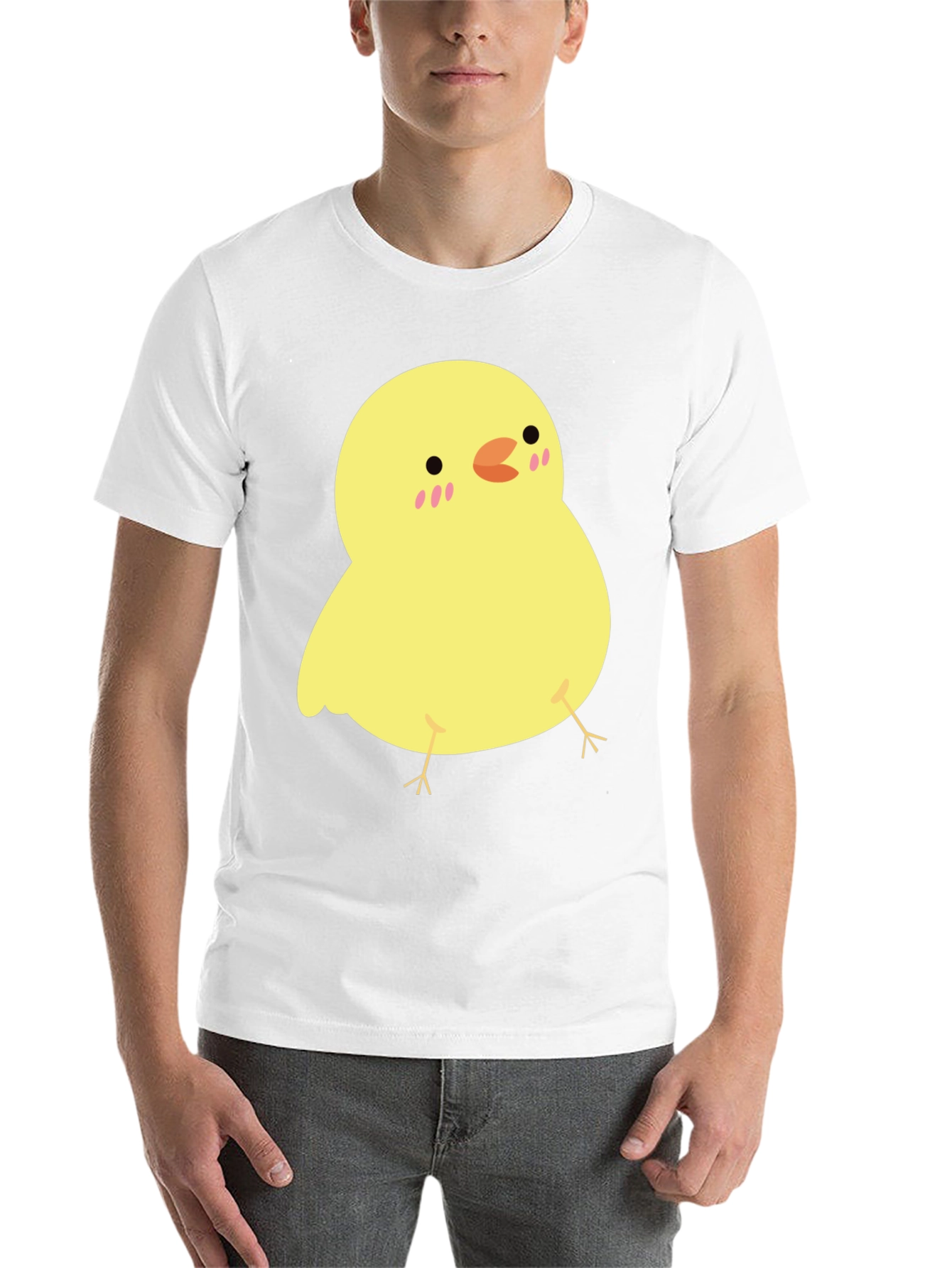 Black Cute Chick Graphic Tee - Black Cotton T-Shirt view 14