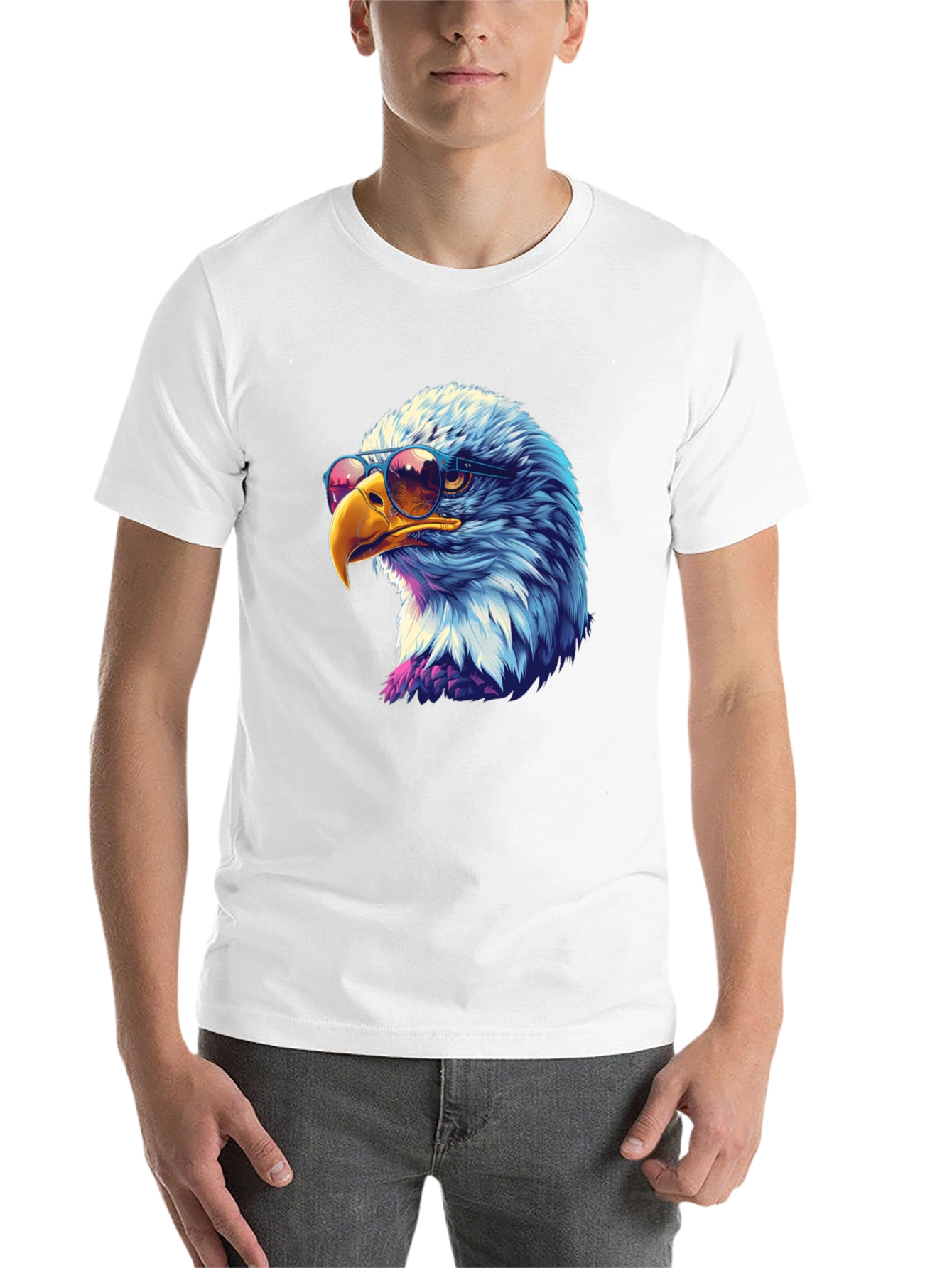 Black Cool Eagle Graphic Tee - Black T-Shirt view 14