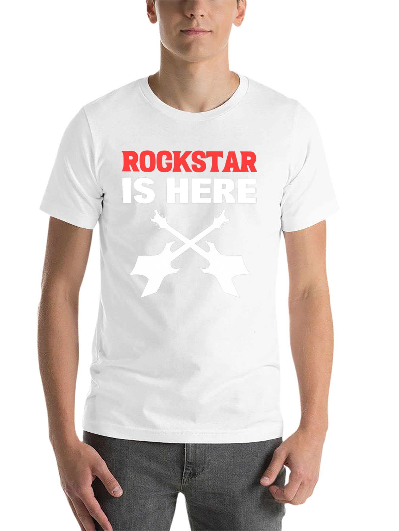 Black Rockstar Guitar T-Shirt - Black Cotton Music Tee view 14