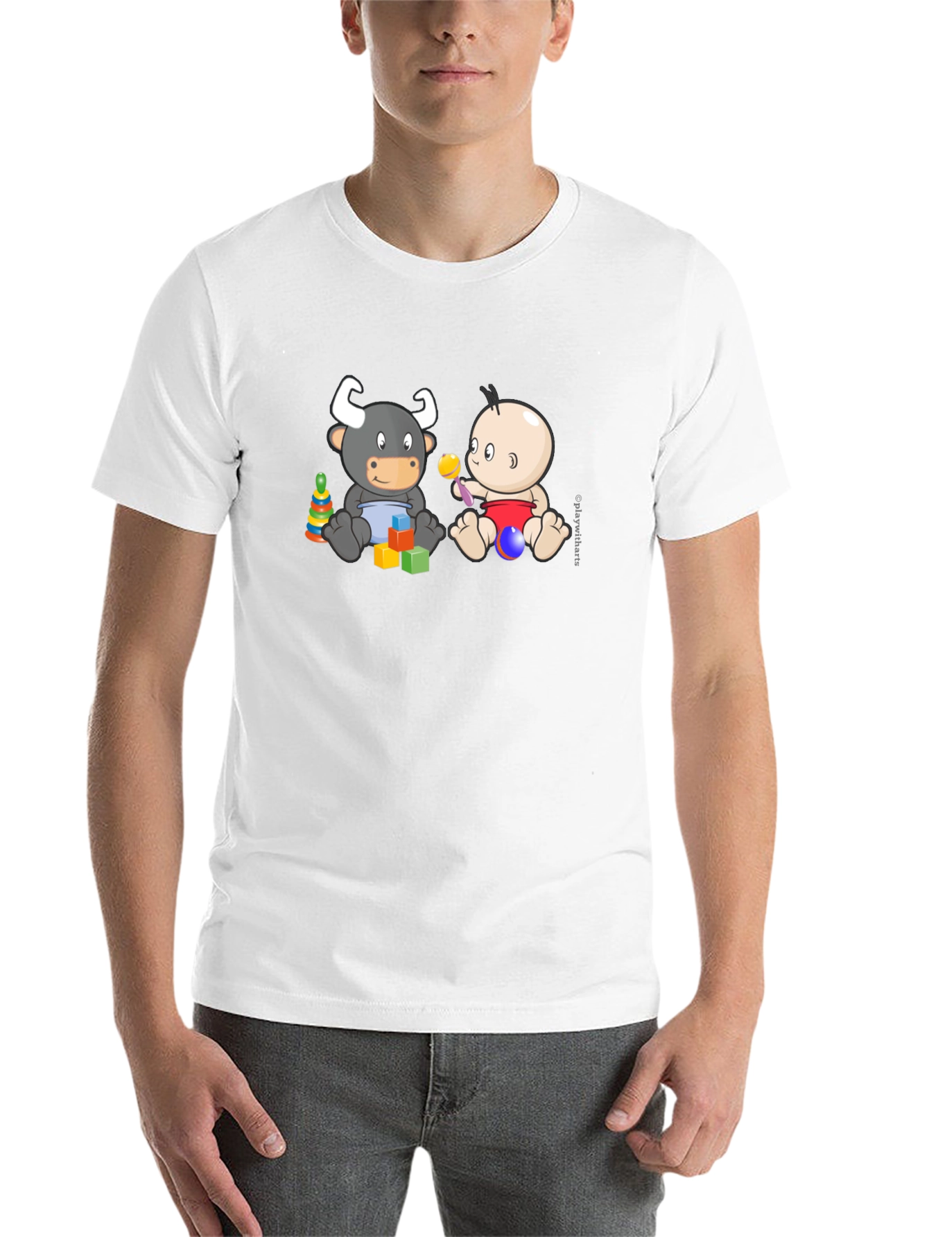 Black Baby & Bull Graphic T-Shirt view 14