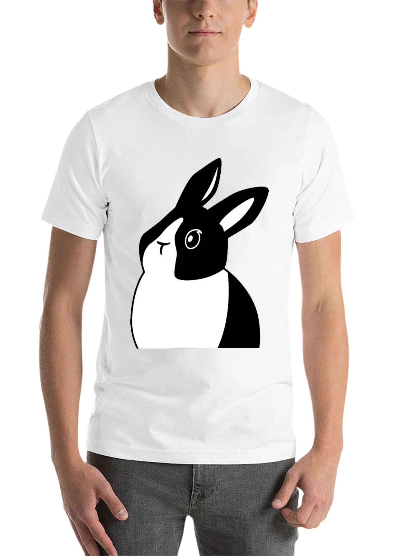 Black Black Bunny Graphic Tee - Unisex view 14
