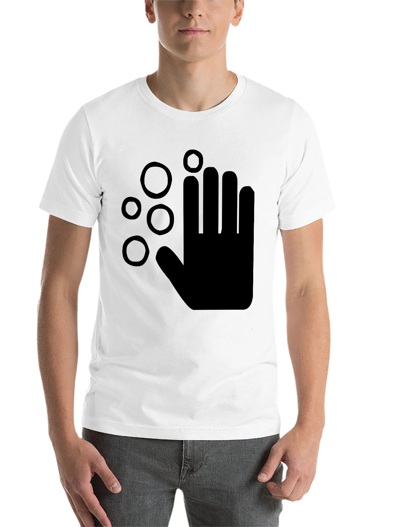 Black Washing Hands Graphic Black T-Shirt view 14