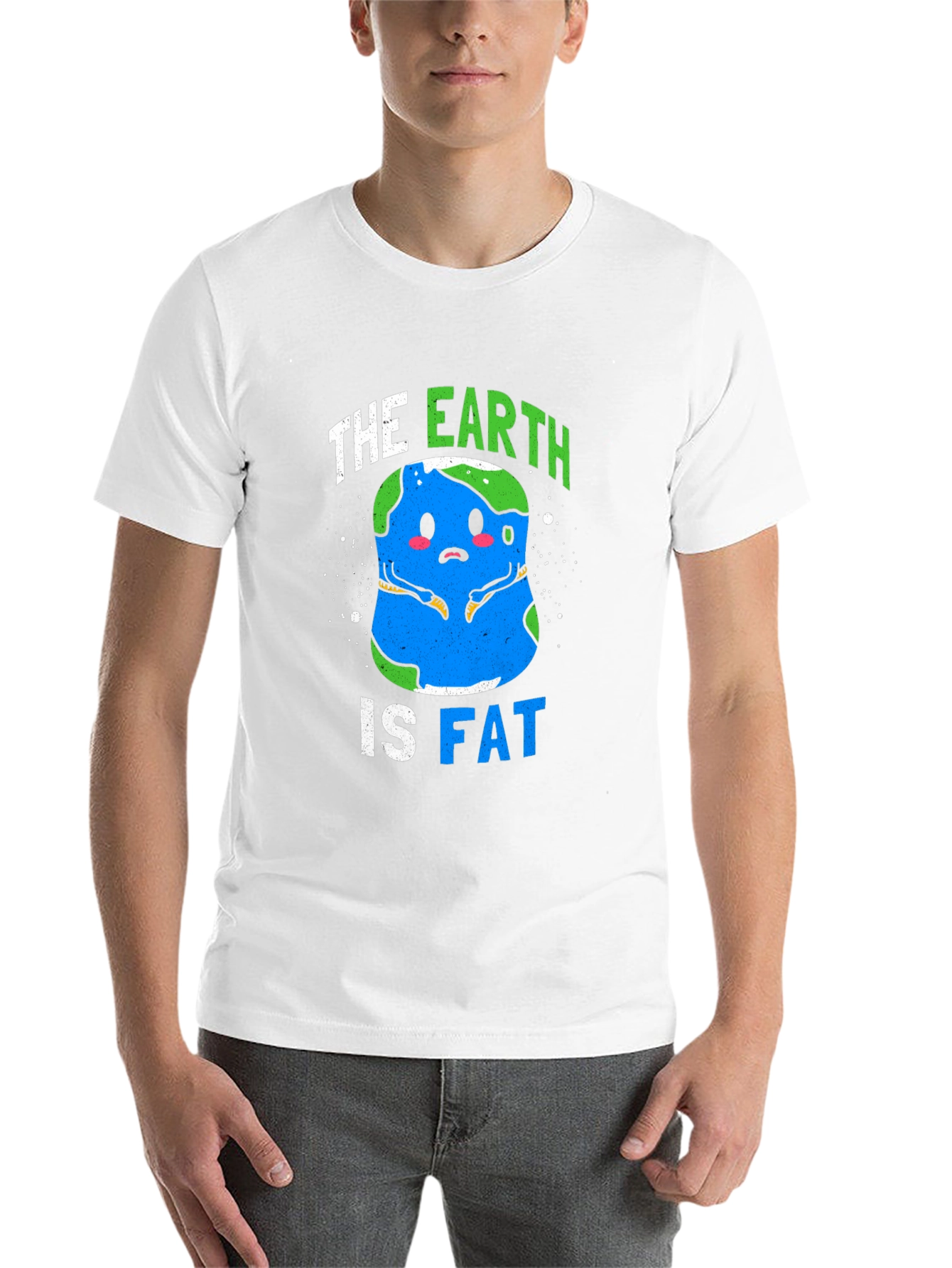 Black The Earth Is Fat Graphic Tee - Men's Black T-Shirt view 14