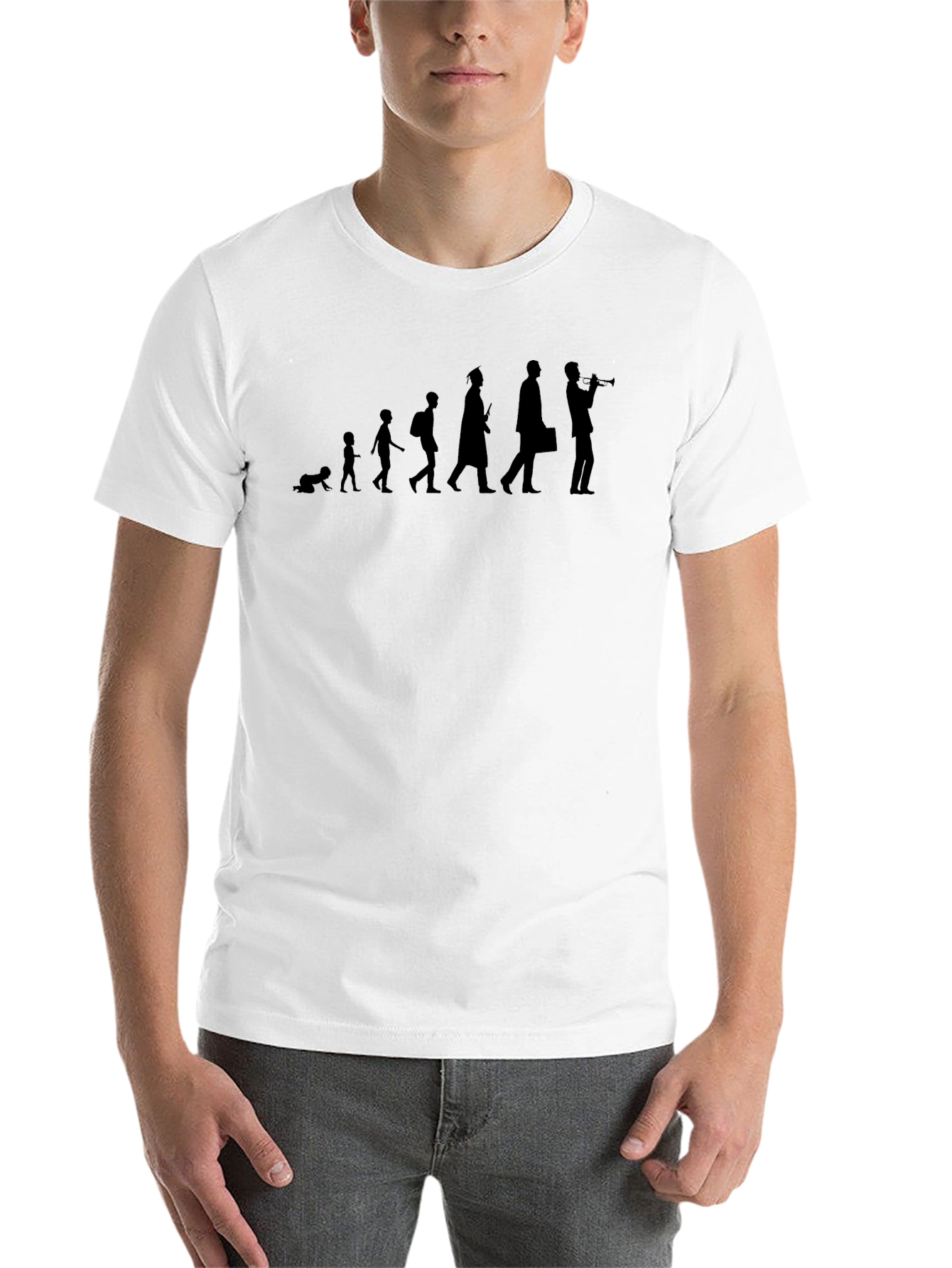 Black Evolution of Music T-Shirt view 14