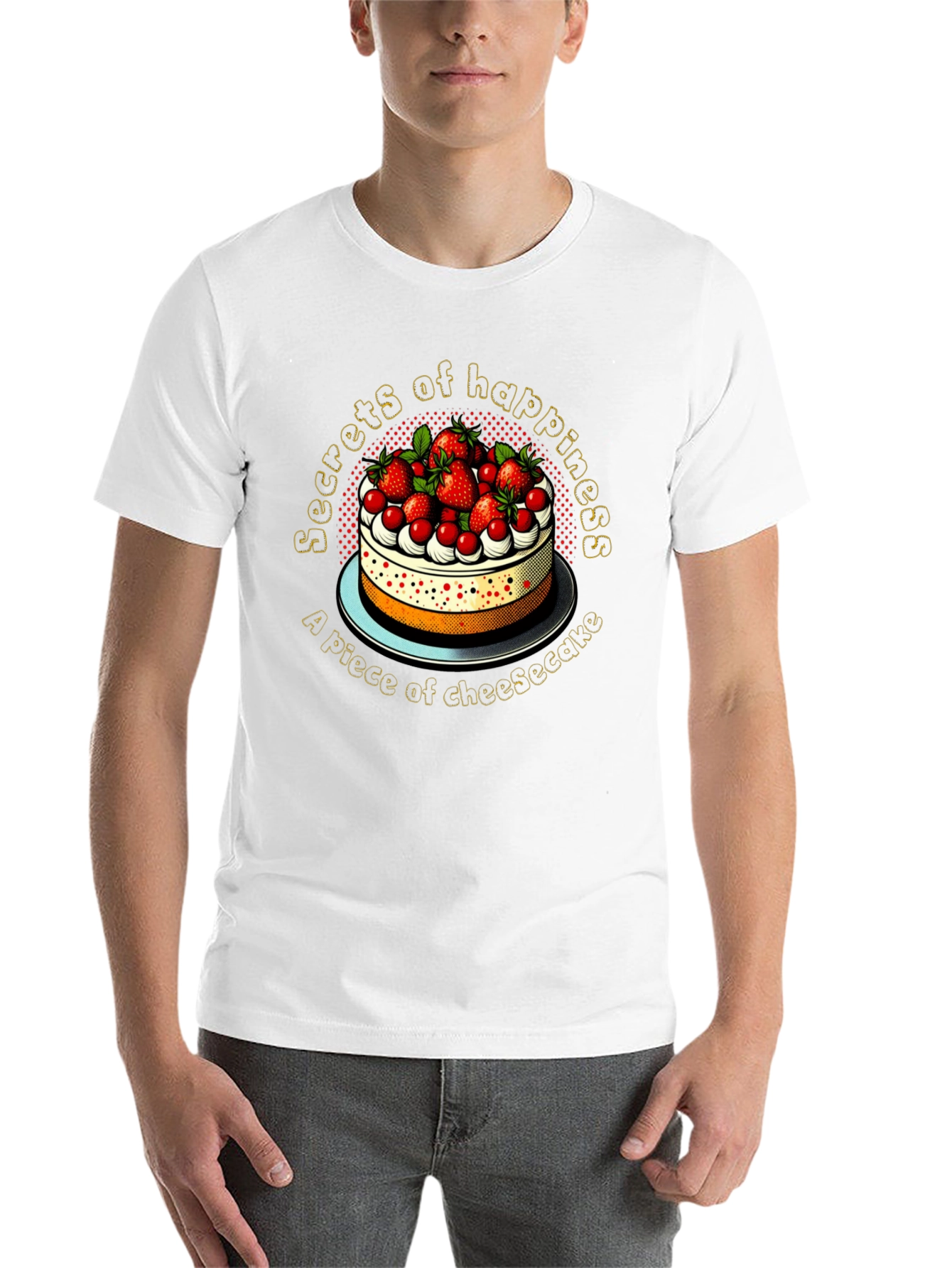 Black Secrets of Happiness Cheesecake Graphic Tee view 14