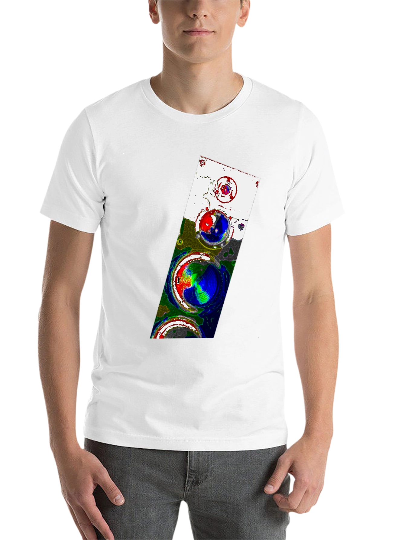 Black Abstract Pattern Black T-Shirt view 14