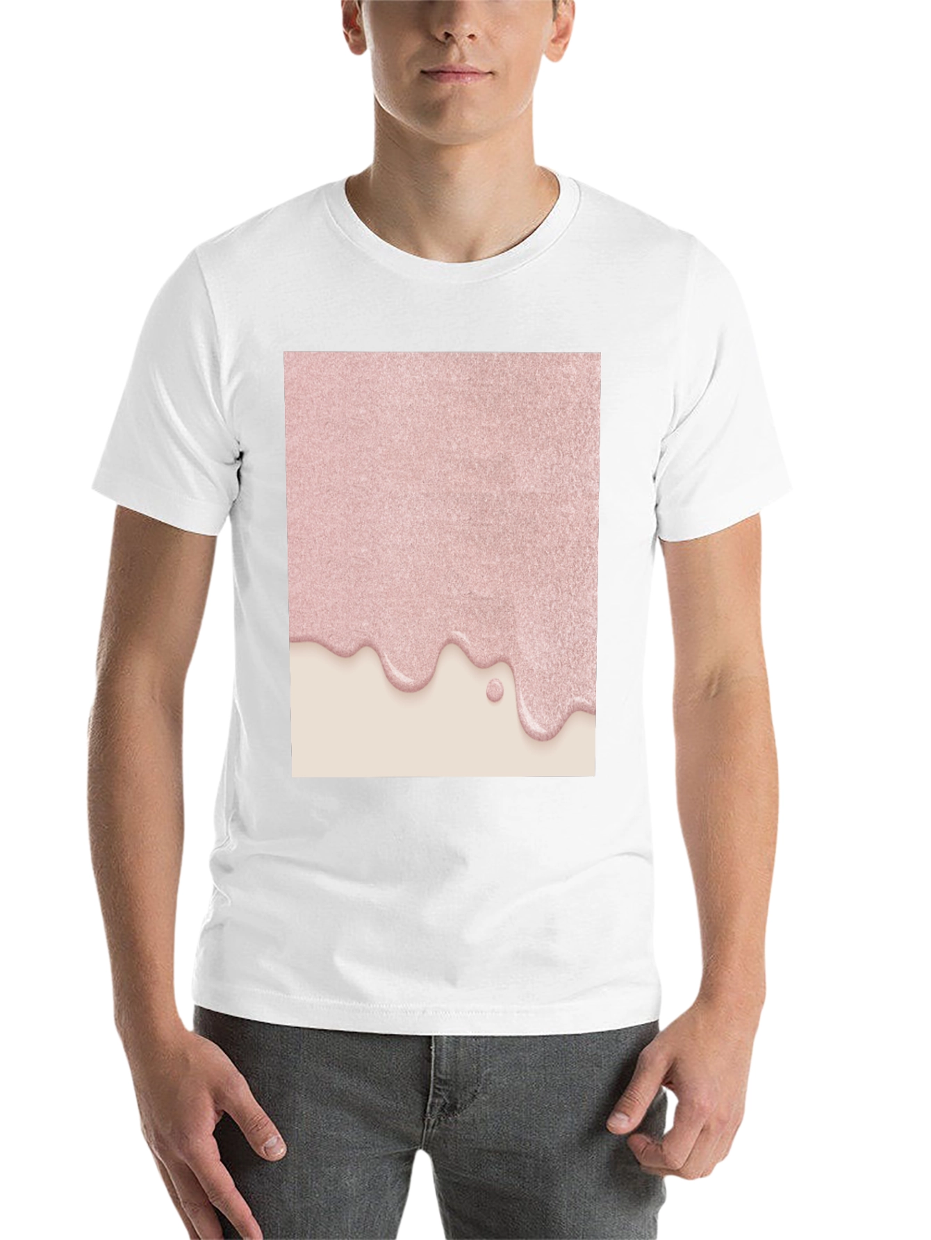 Black Pink Drip Graphic Tee - Modern Stylish Design view 14