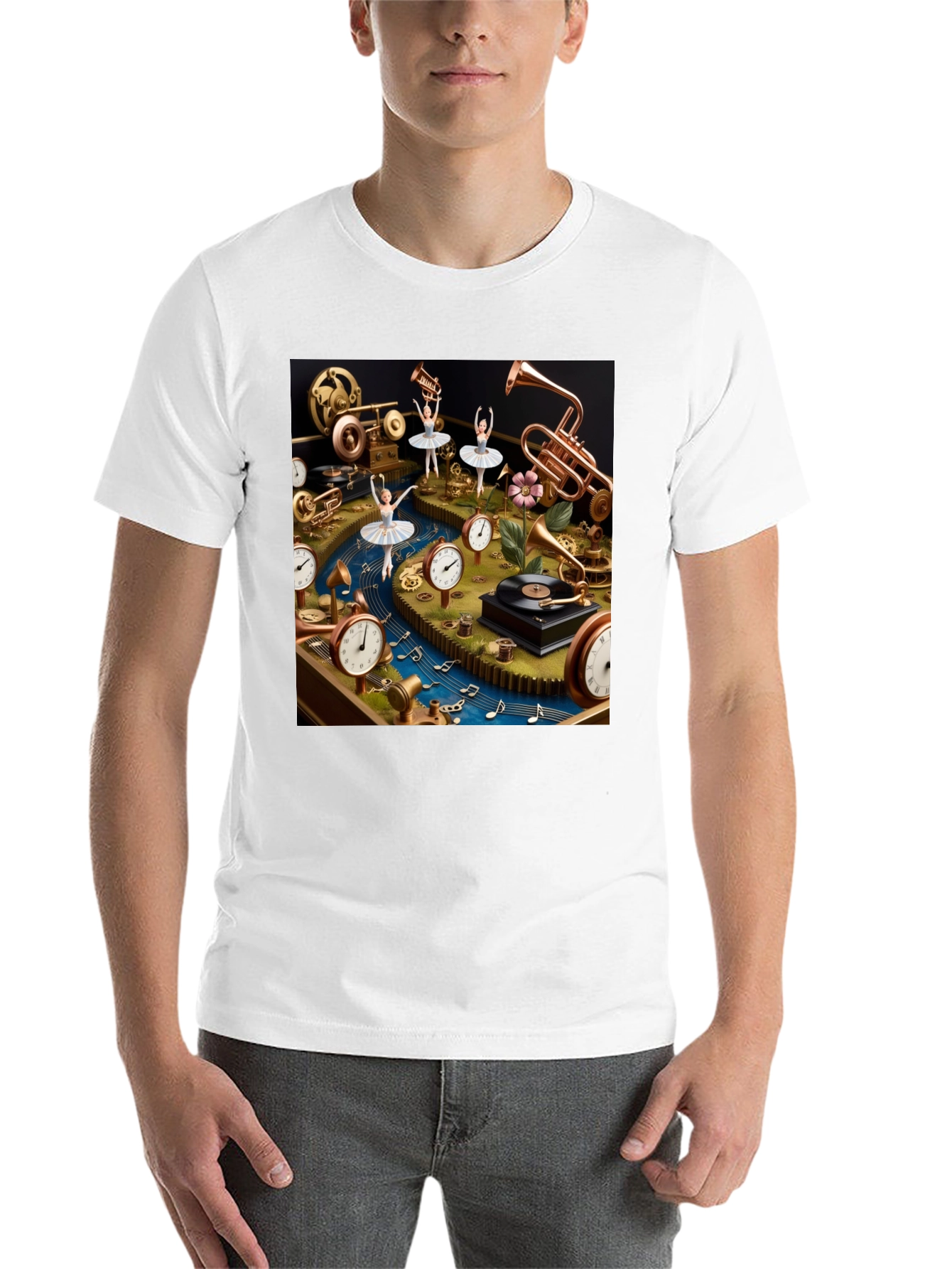 Black Steampunk Ballerina T-Shirt view 14