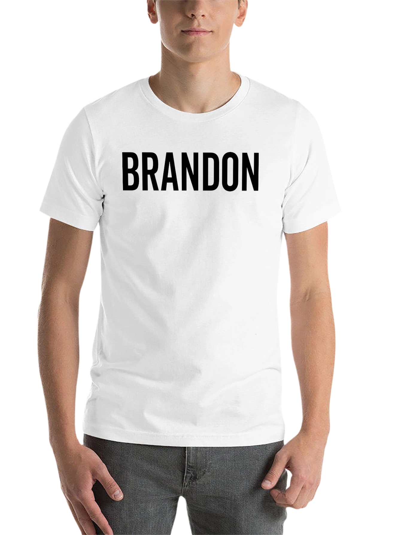 Black Brandon T-Shirt - Black Crew Neck Tee view 14