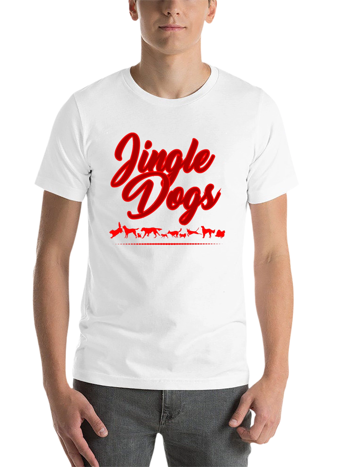 Black Jingle Dogs T-Shirt - Holiday Dog Lover Tee view 14