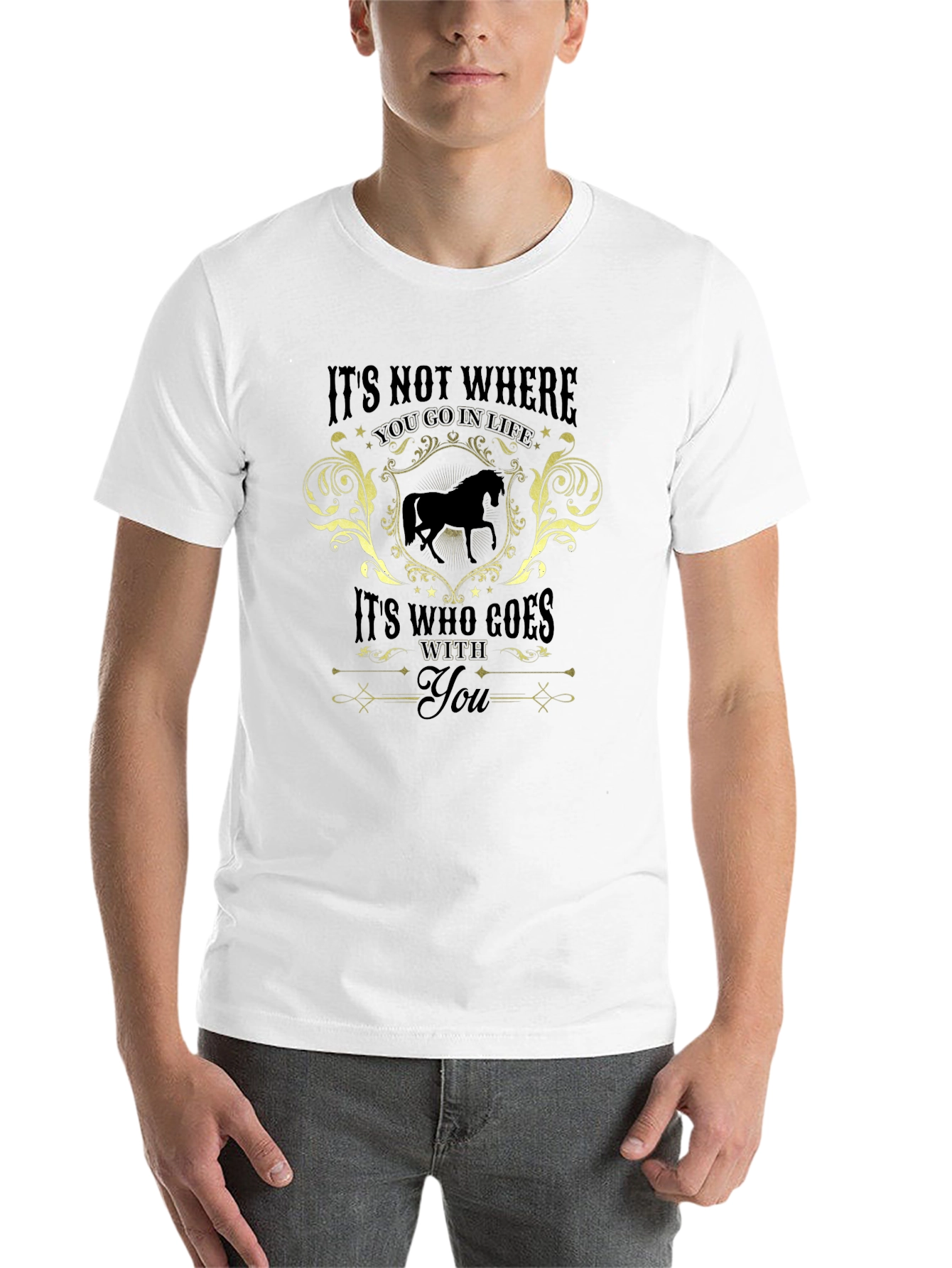 Horse Life Philosophy Black T-Shirt - 14