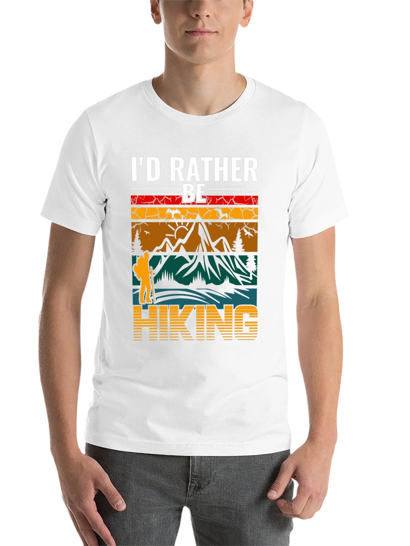 Black I'd Rather Be Hiking T-Shirt - Adventure Tee view 14