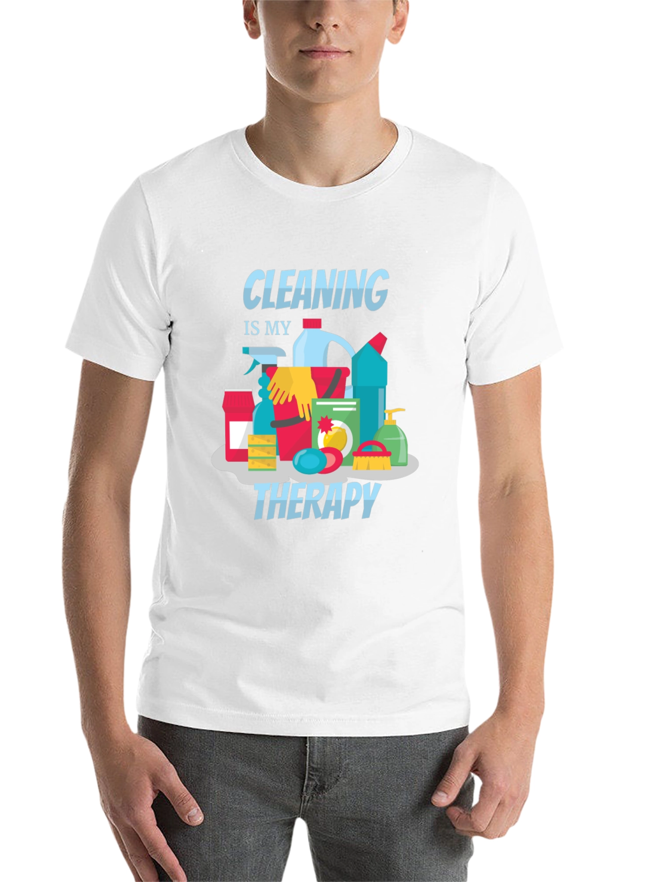 Black Cleaning is My Therapy Graphic Tee view 14