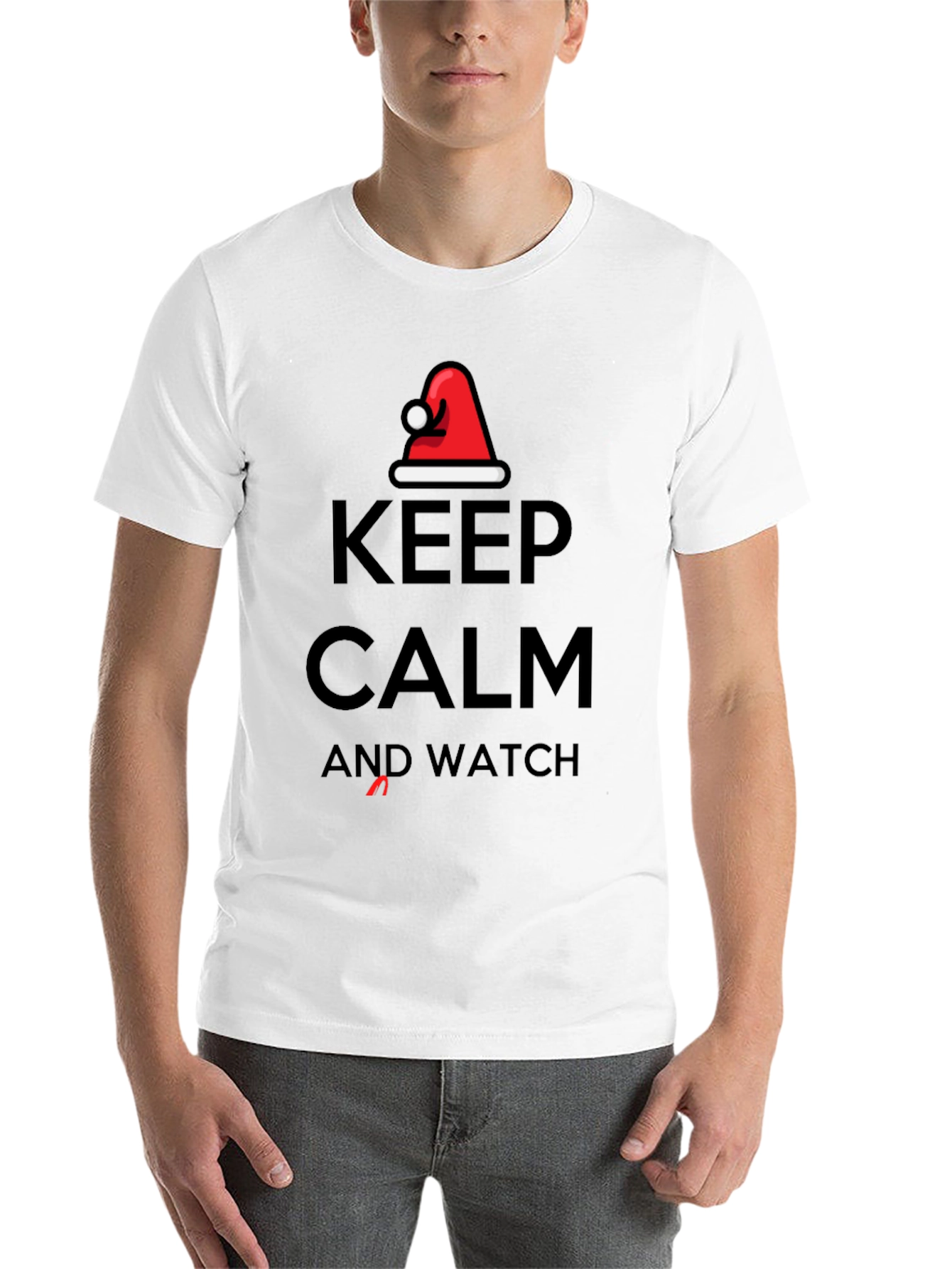 Black Keep Calm and Watch T-Shirt view 14