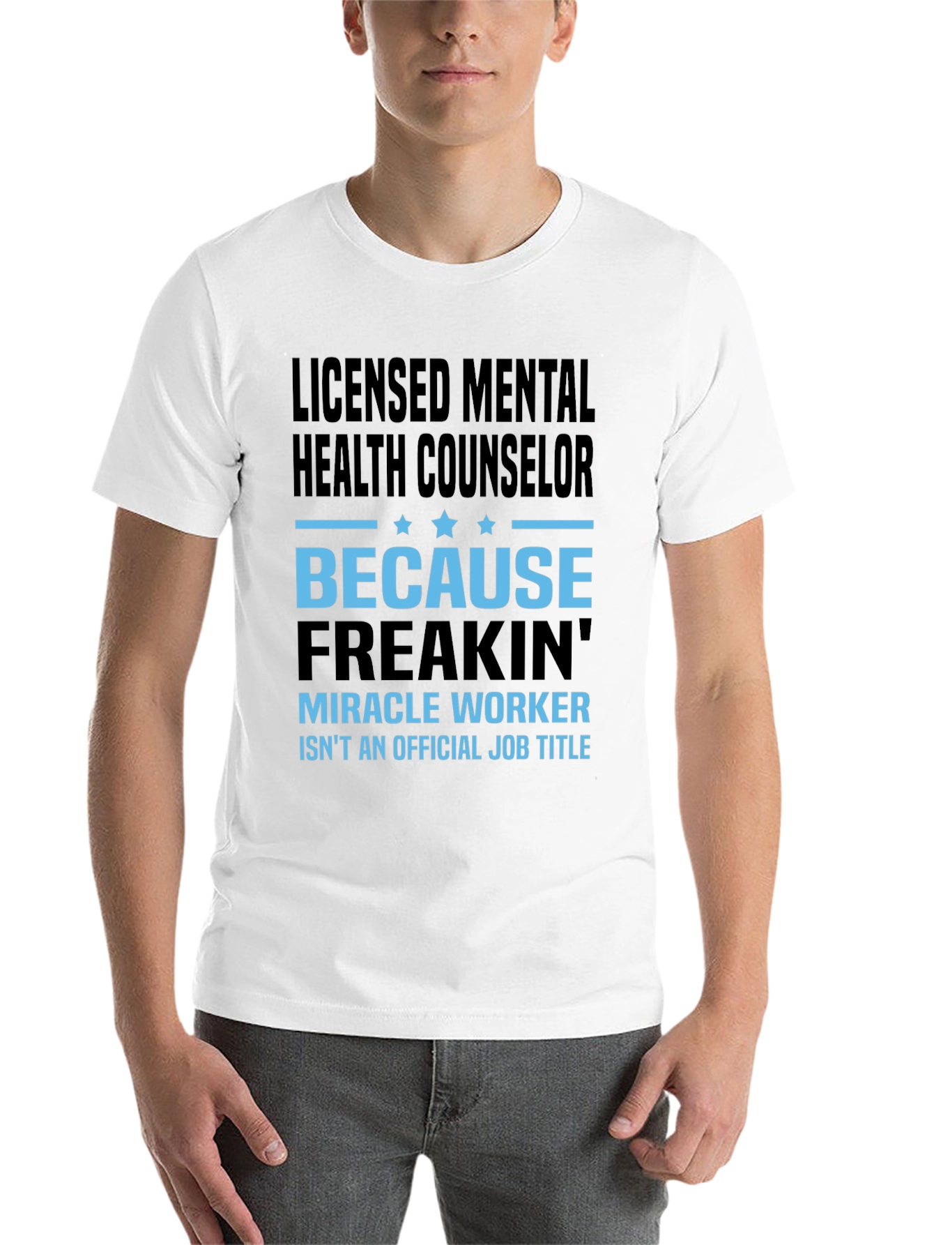 Black Licensed Mental Health Counselor T-Shirt view 14