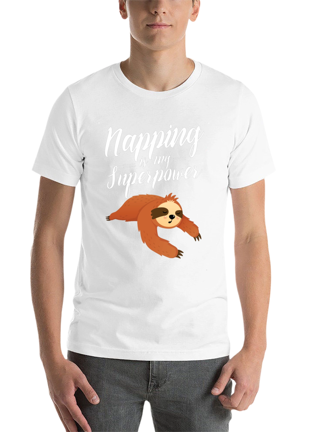 Black Napping is My Superpower Sloth Graphic Tee view 14