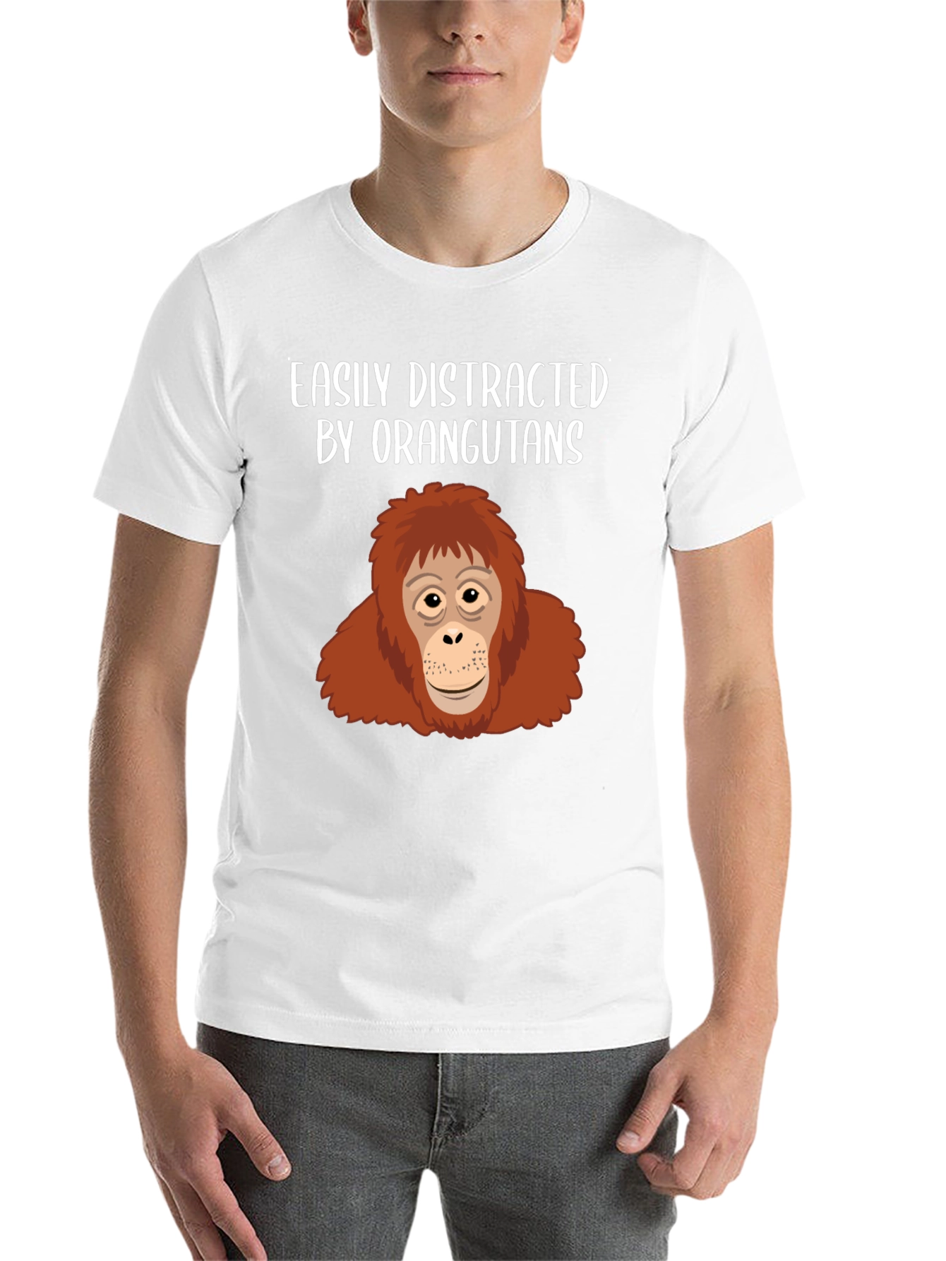 Black Easily Distracted Orangutans Graphic T-Shirt view 14